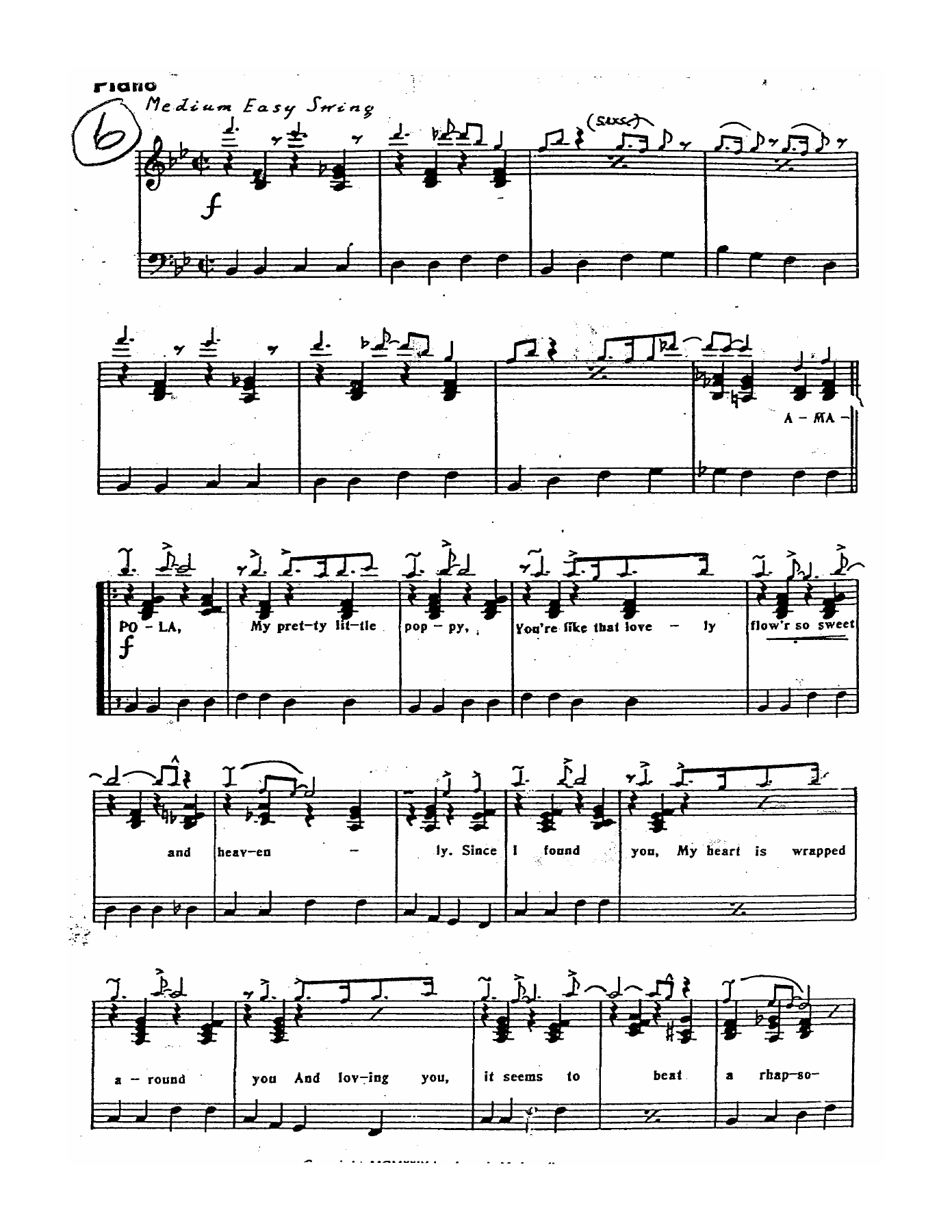 Amapola — sheet music preview