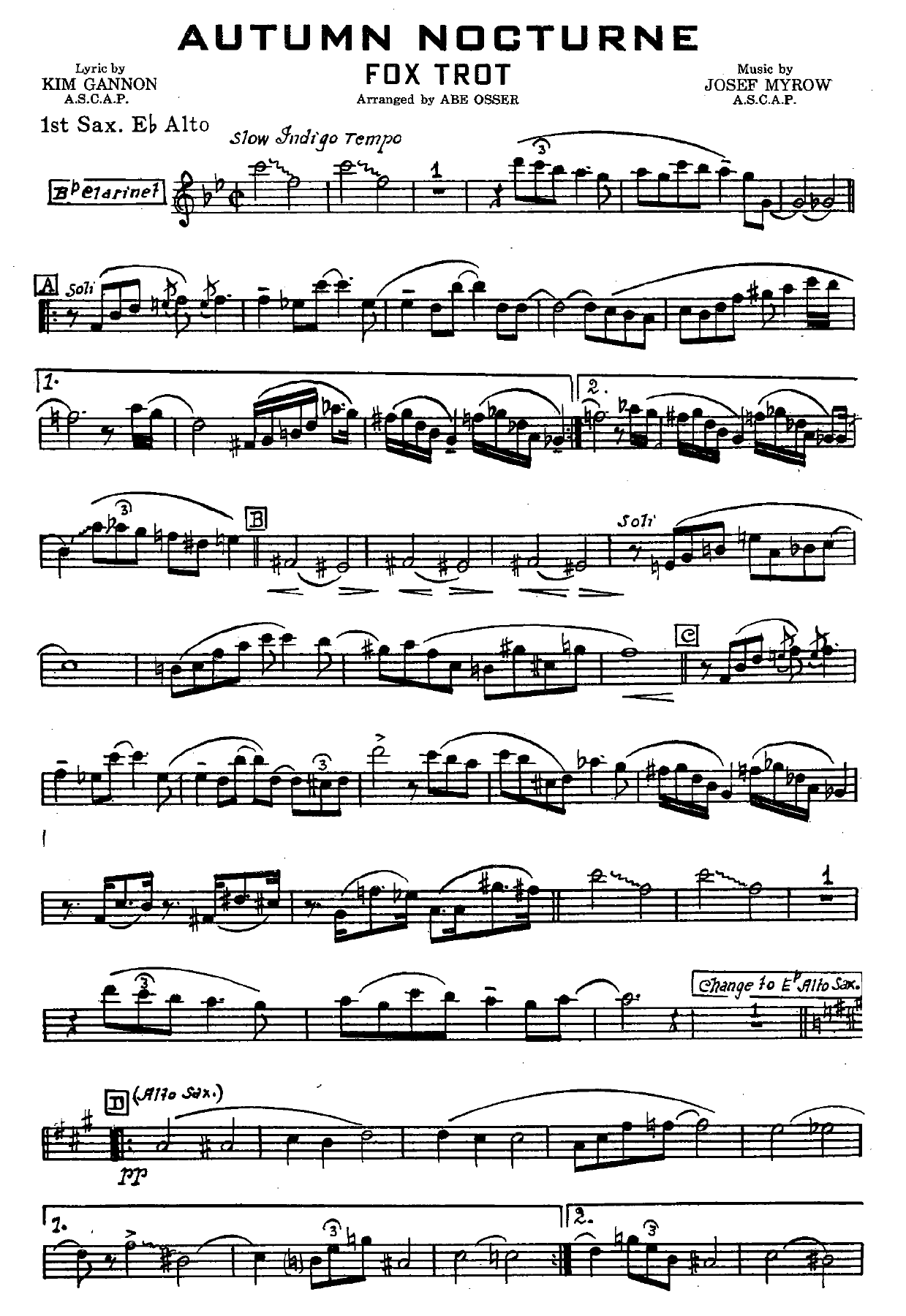 Autumn Nocturne — sheet music preview