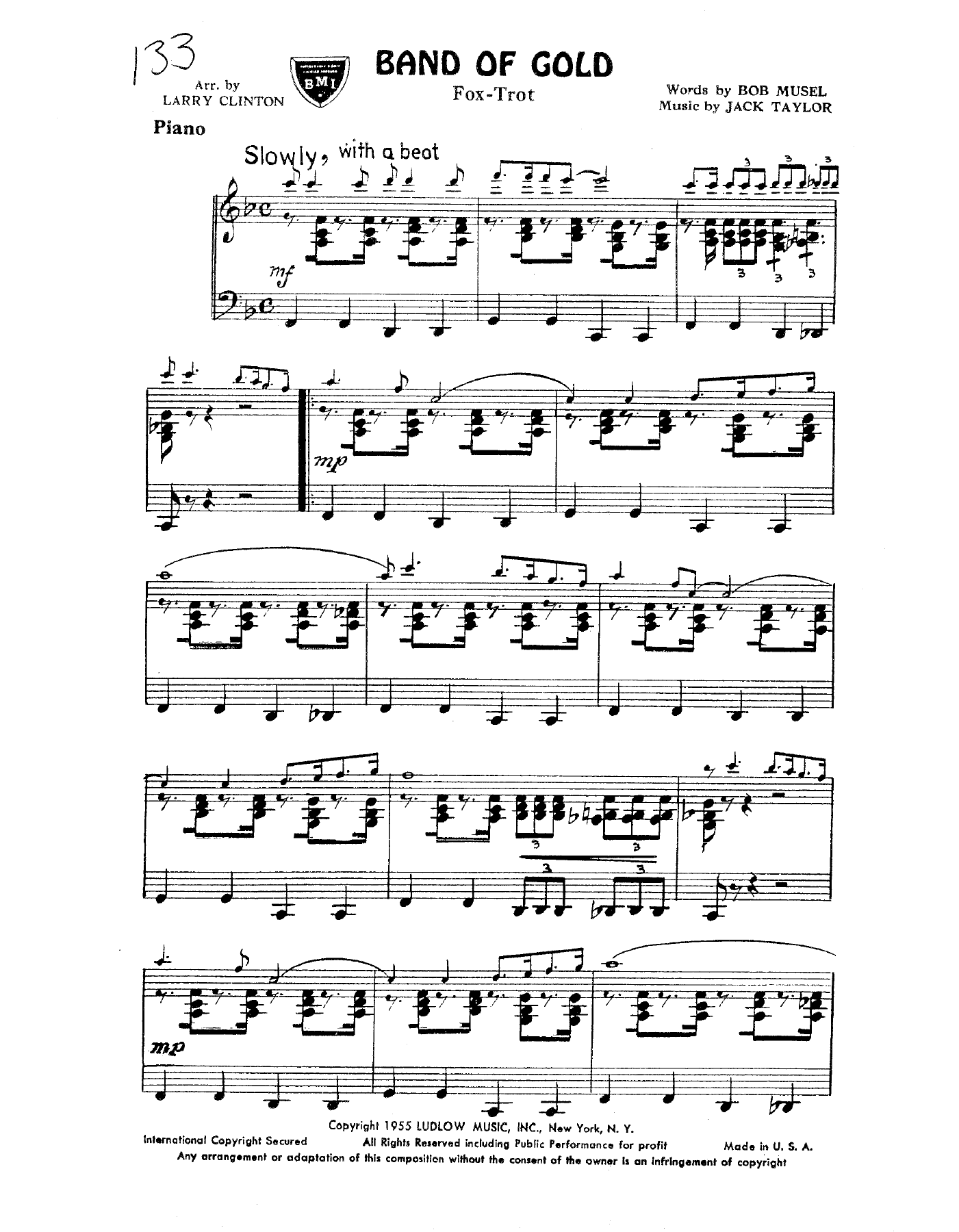 Band Of Gold — sheet music preview
