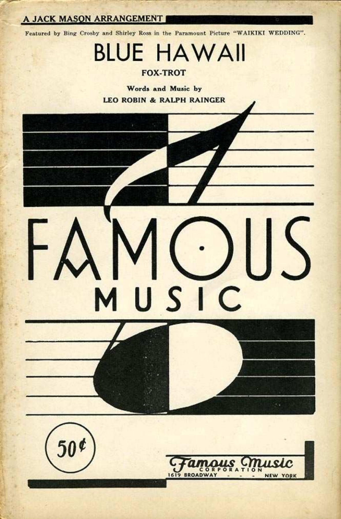 Blue Hawaii — sheet music preview