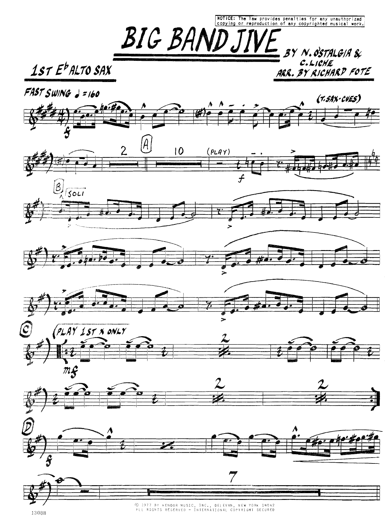 Big Band Jive — sheet music preview