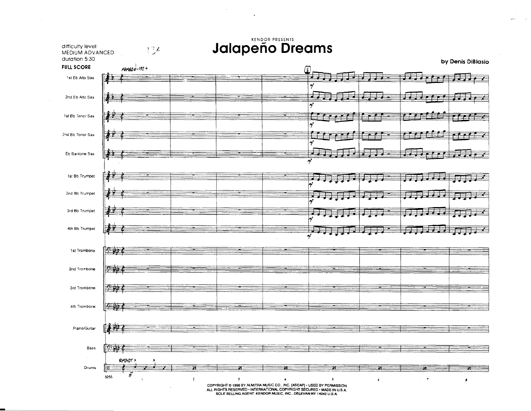 Jalapeno Dreams — sheet music preview