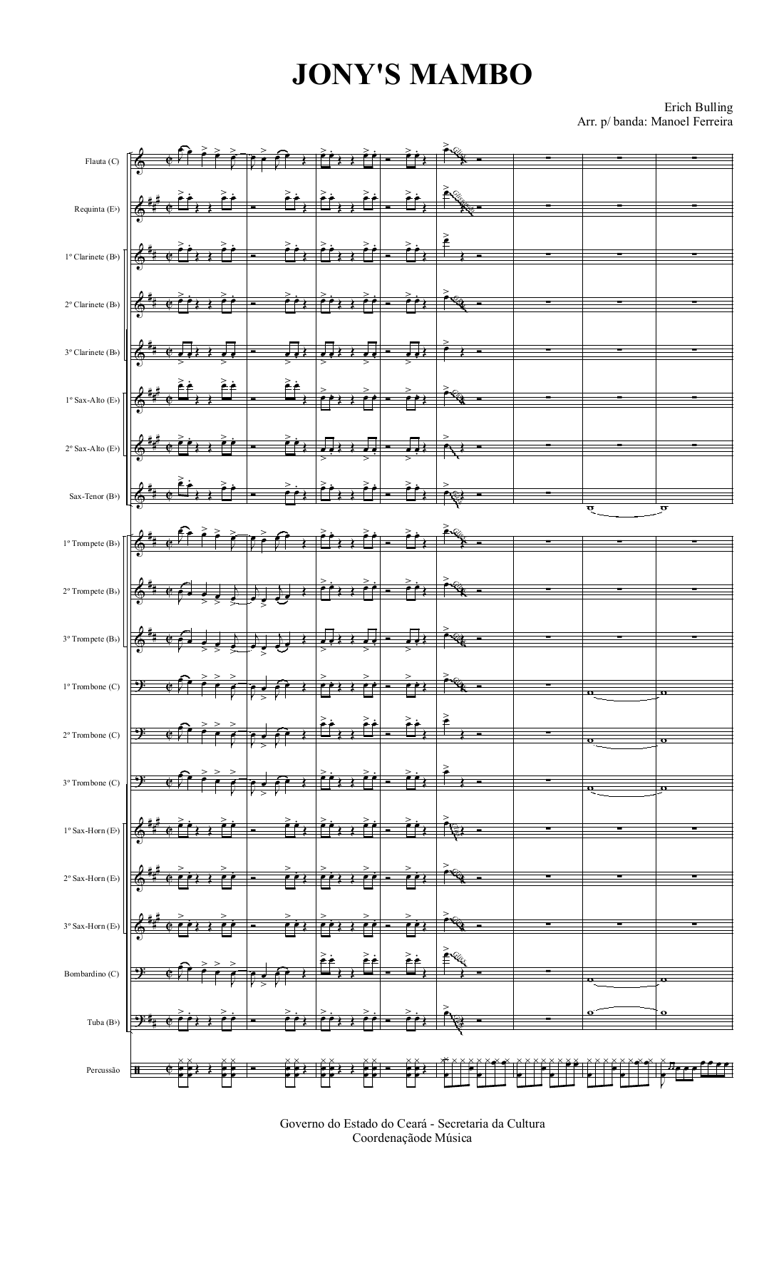 Jonny's Mambo — sheet music preview