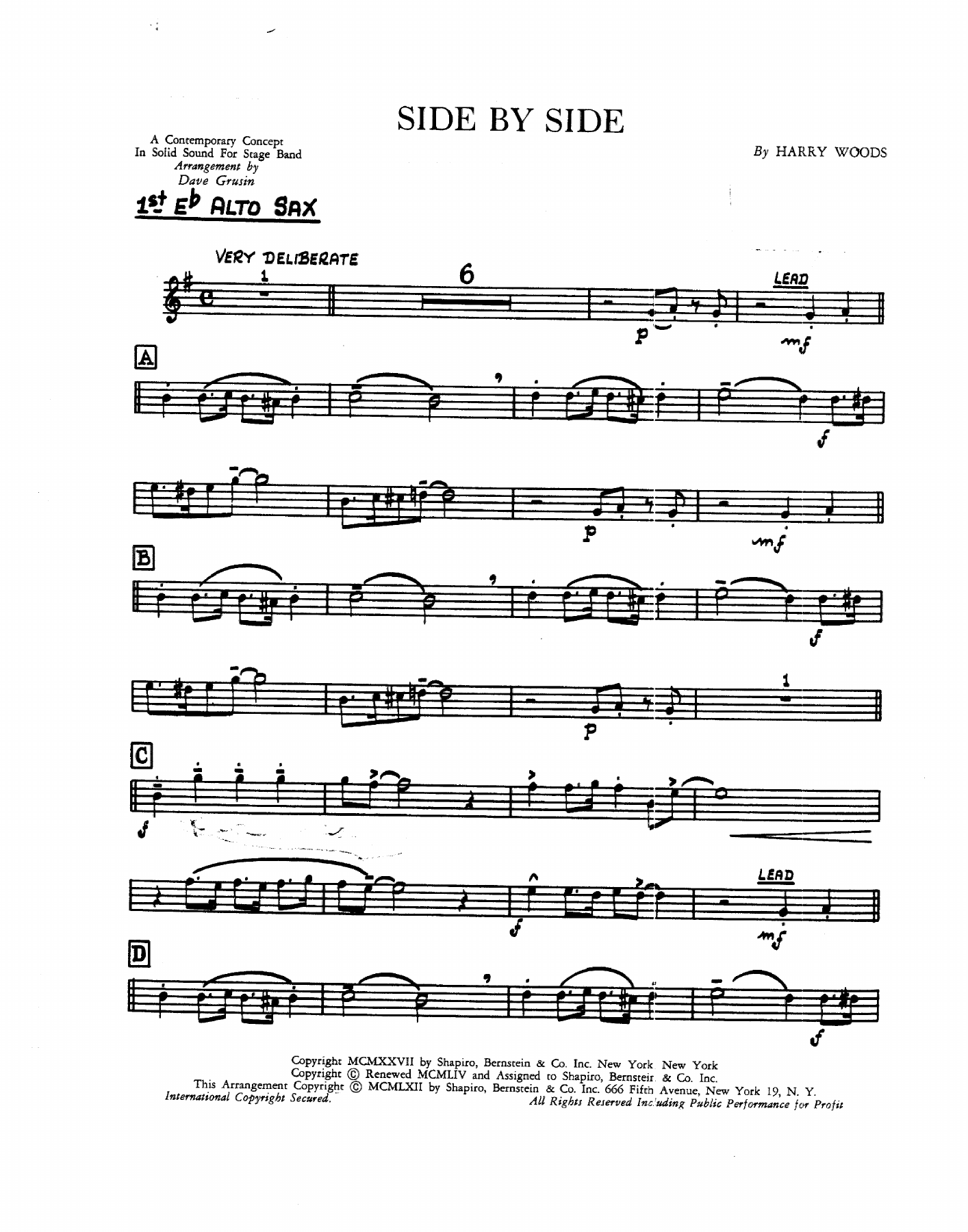 Side By Side — sheet music preview