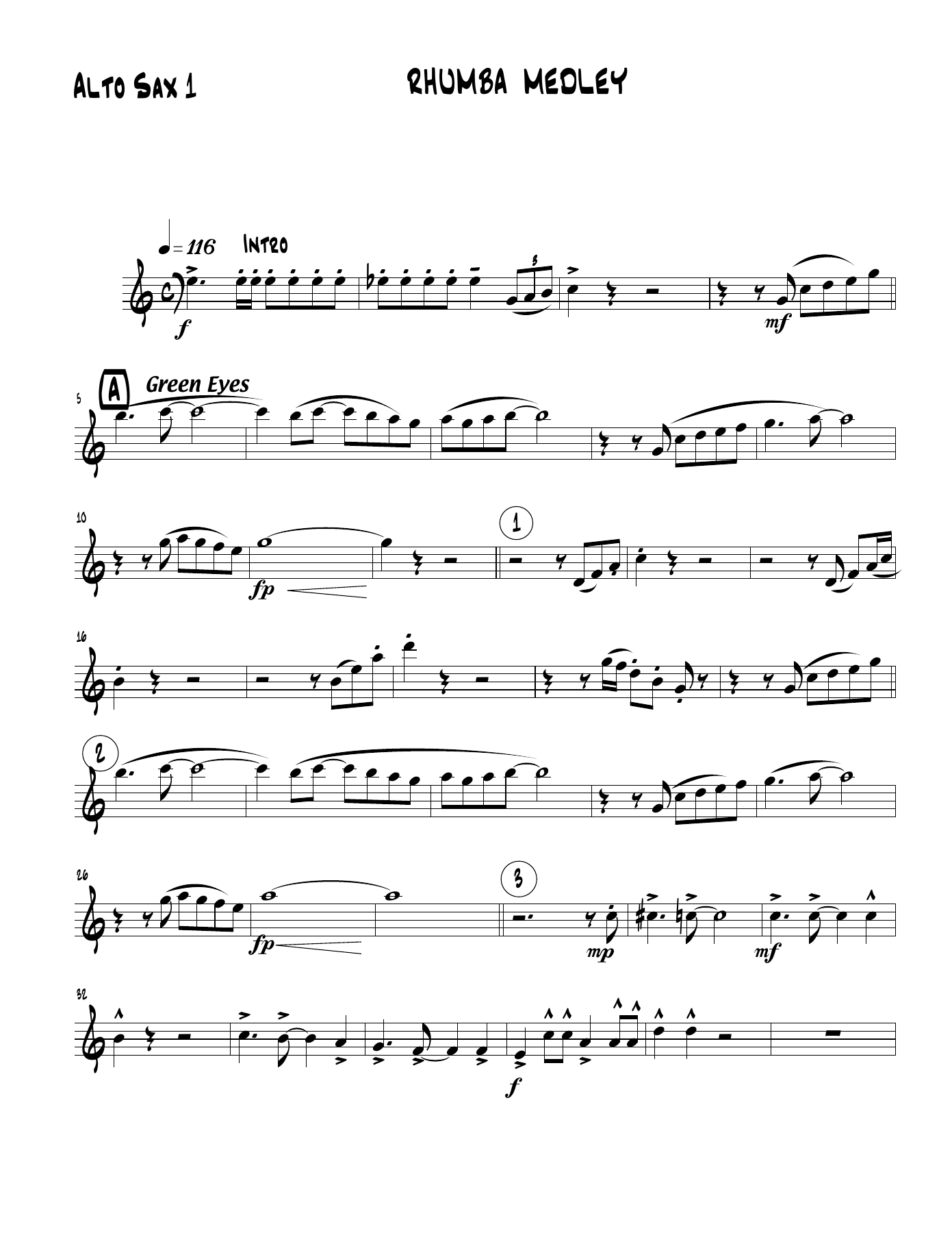 Rhumba Medley — sheet music preview