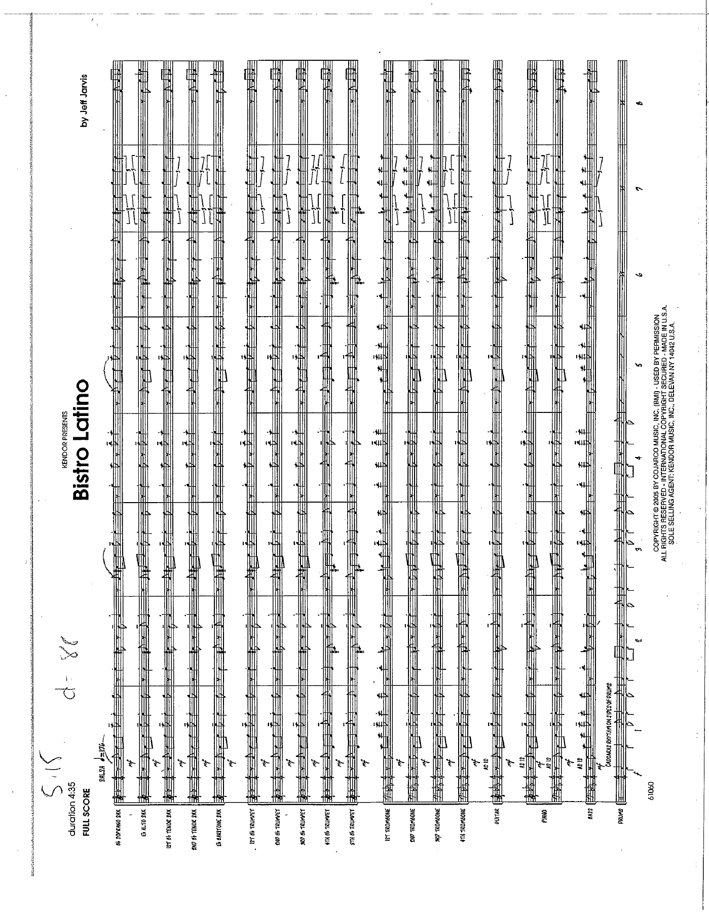 Bistro Latino — sheet music preview