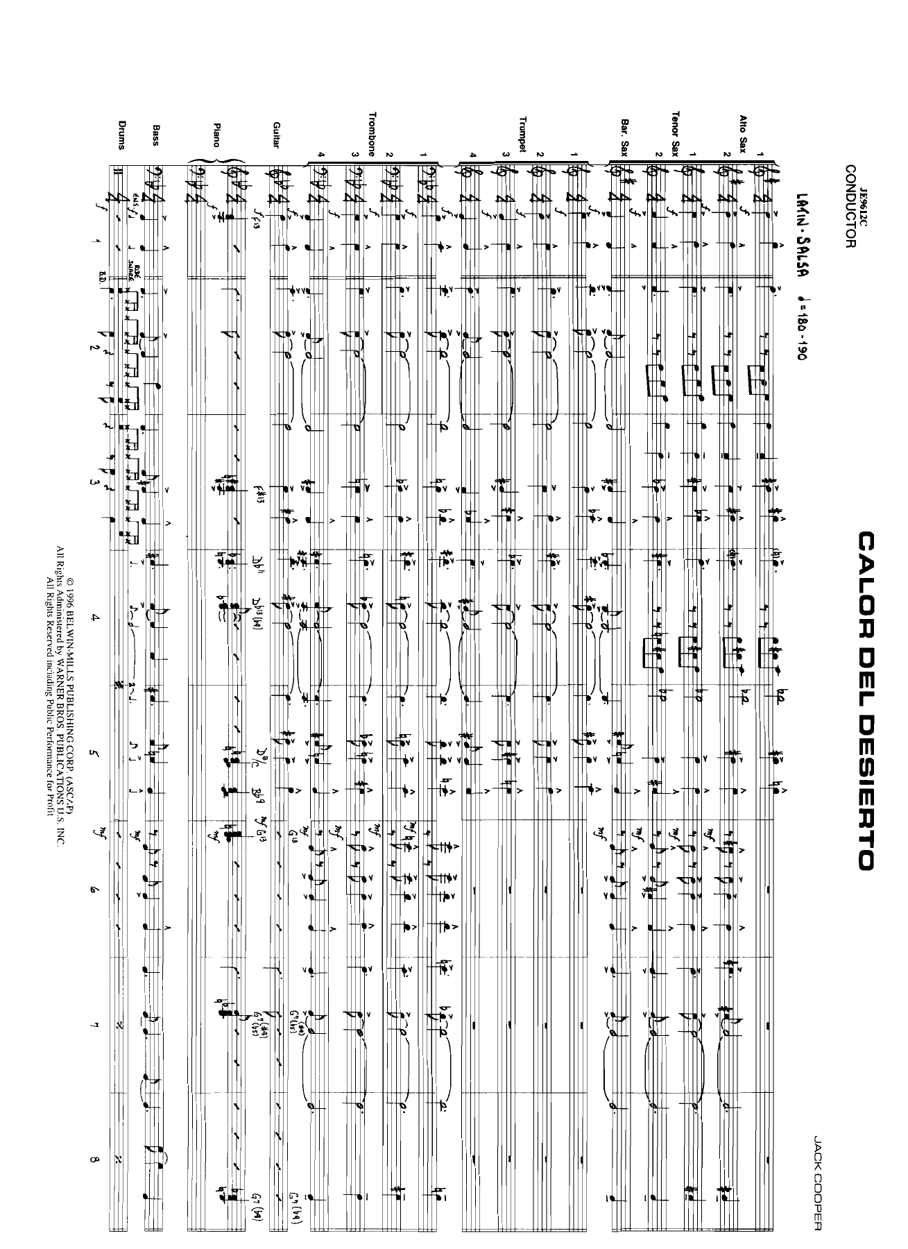 Calor Del Desierto — sheet music preview