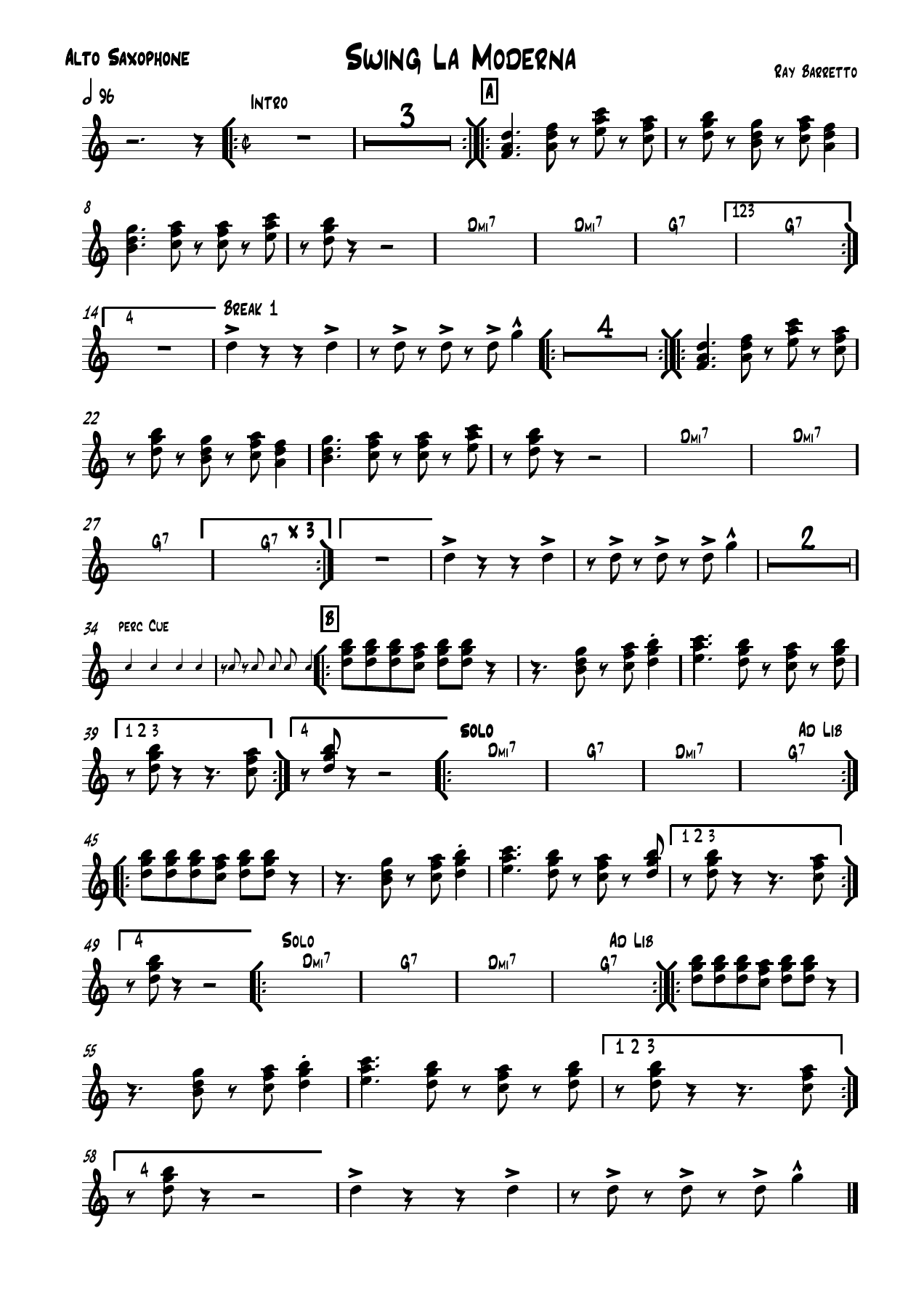 Swing La Moderna — sheet music preview