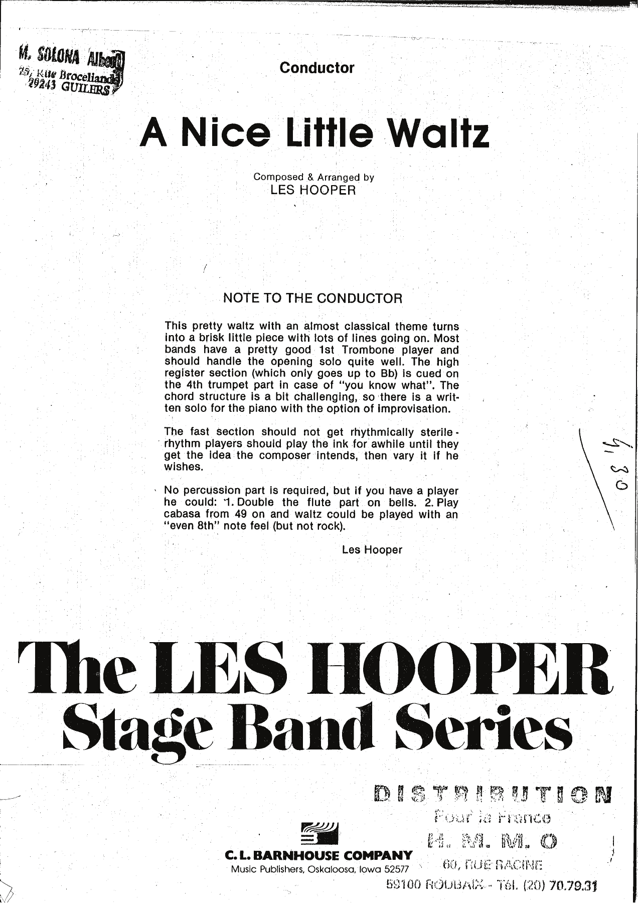 A Nice Little Waltz — sheet music preview