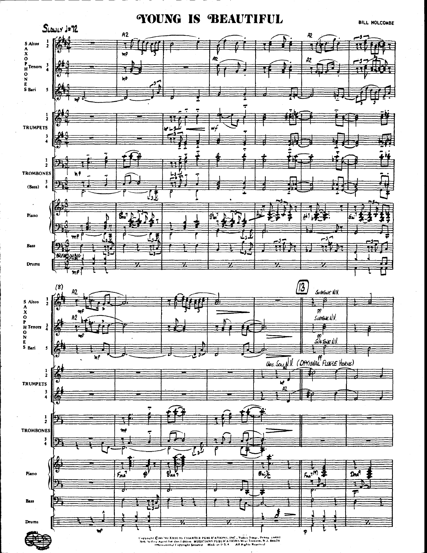 Young Is Beautiful — sheet music preview