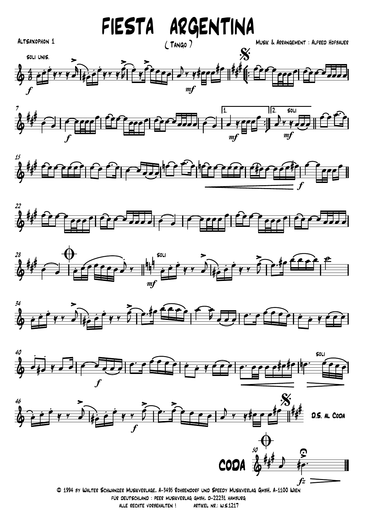 Fiesta Argentina — sheet music preview