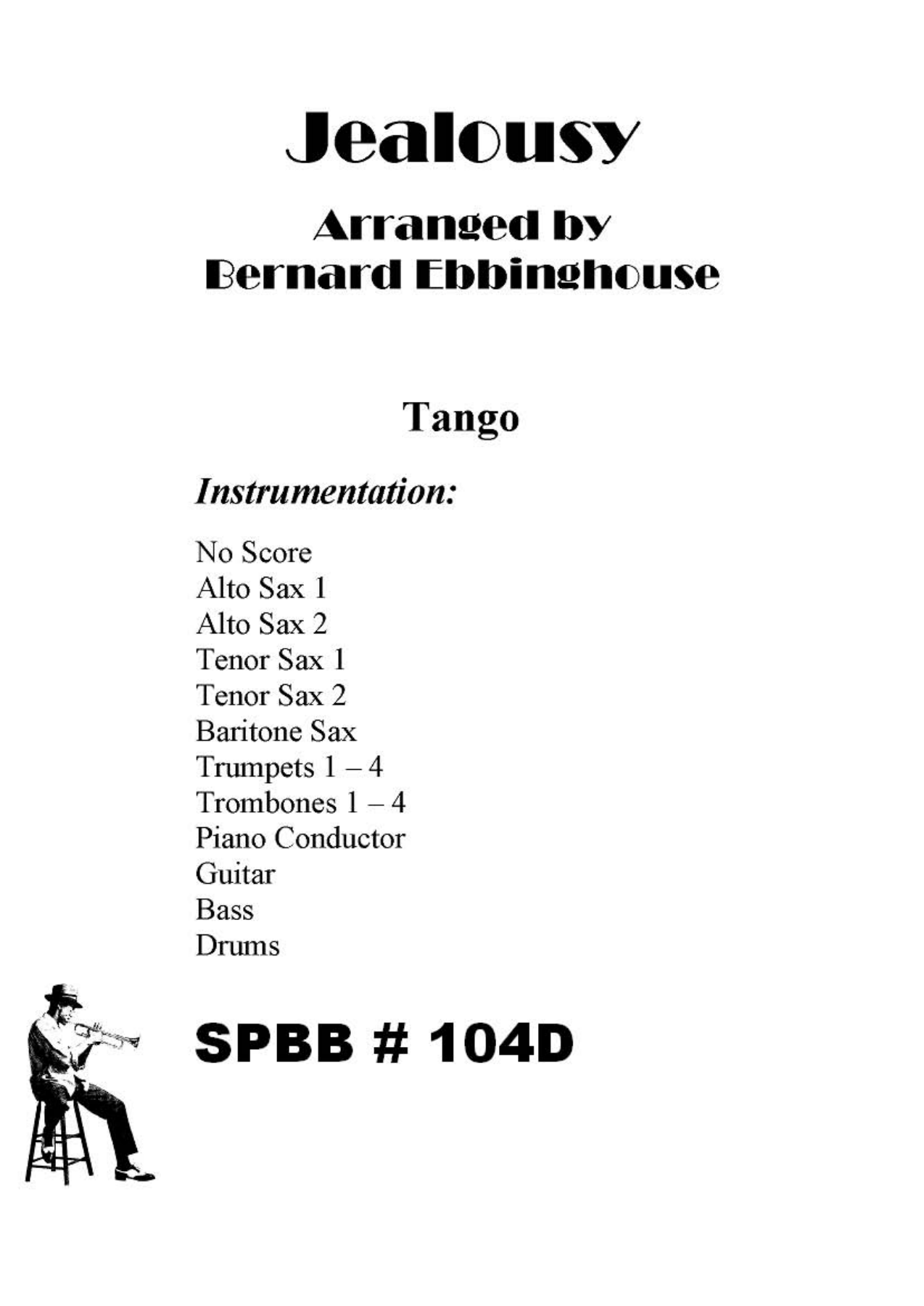 Jealousie — sheet music preview