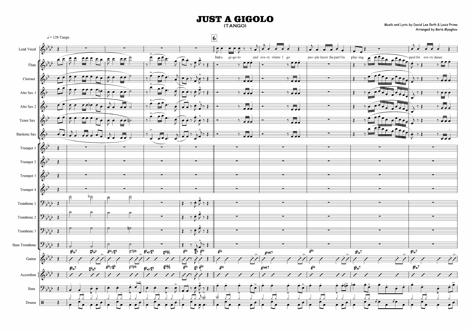 Just A Gigolo — sheet music preview
