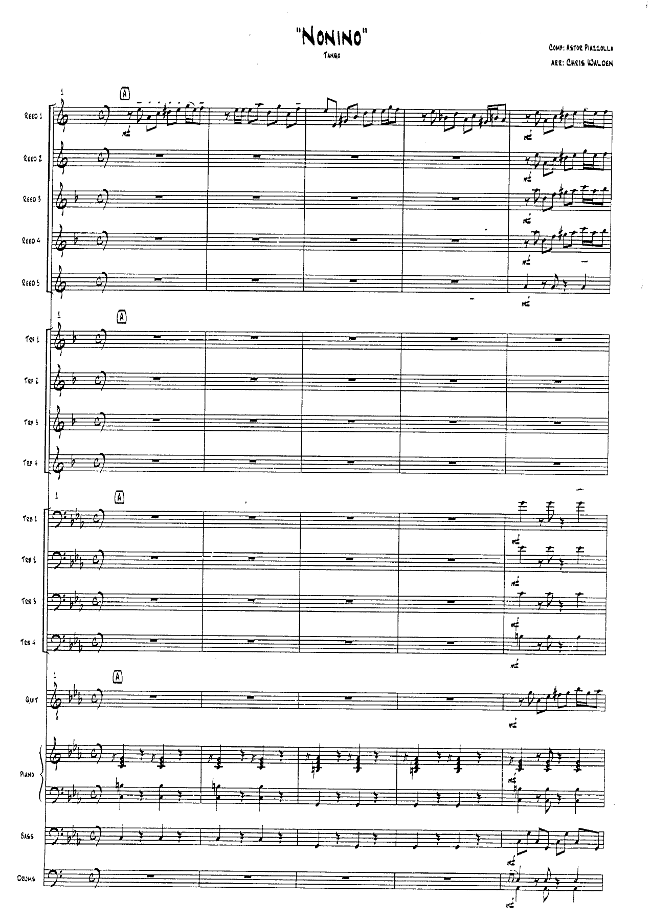 Nonino — sheet music preview