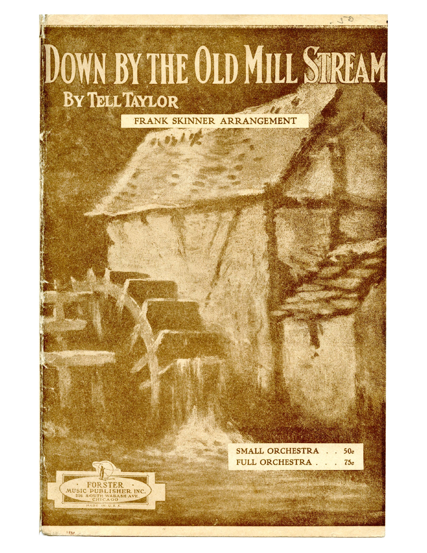 Down By The Old Mill Stream — sheet music preview