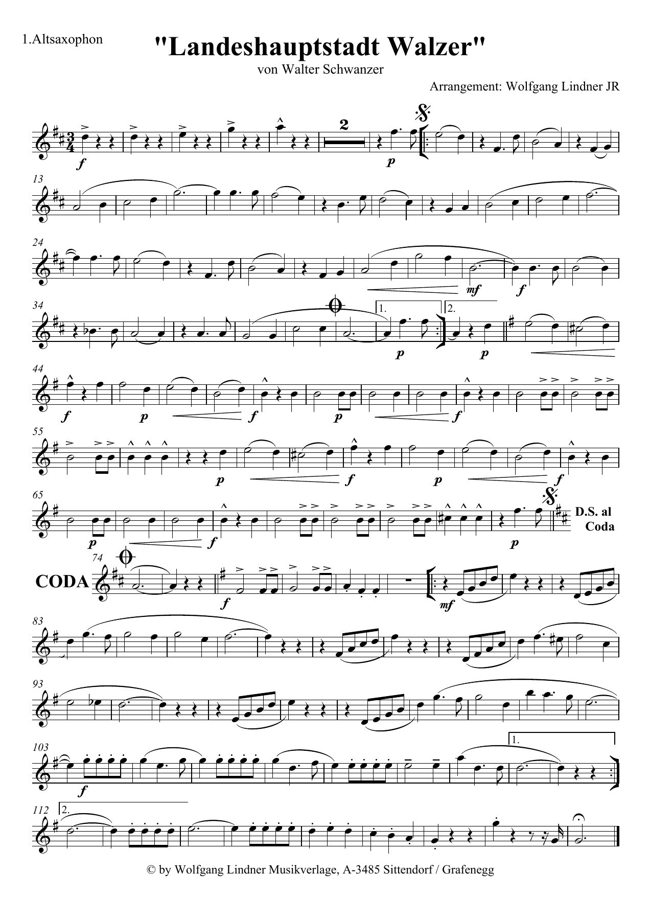 Landeshaupstadt Walzer — sheet music preview
