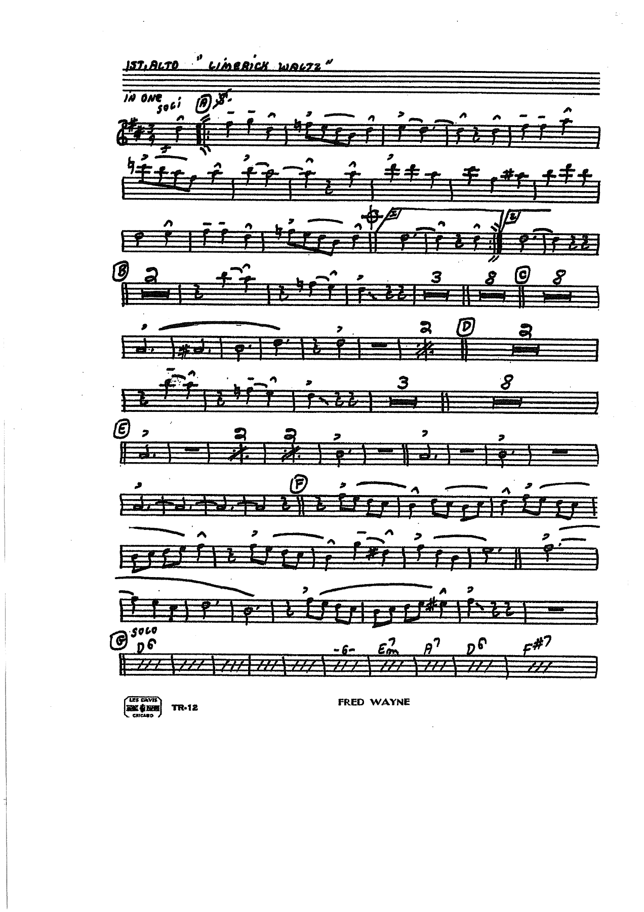 Limerick Waltz — sheet music preview