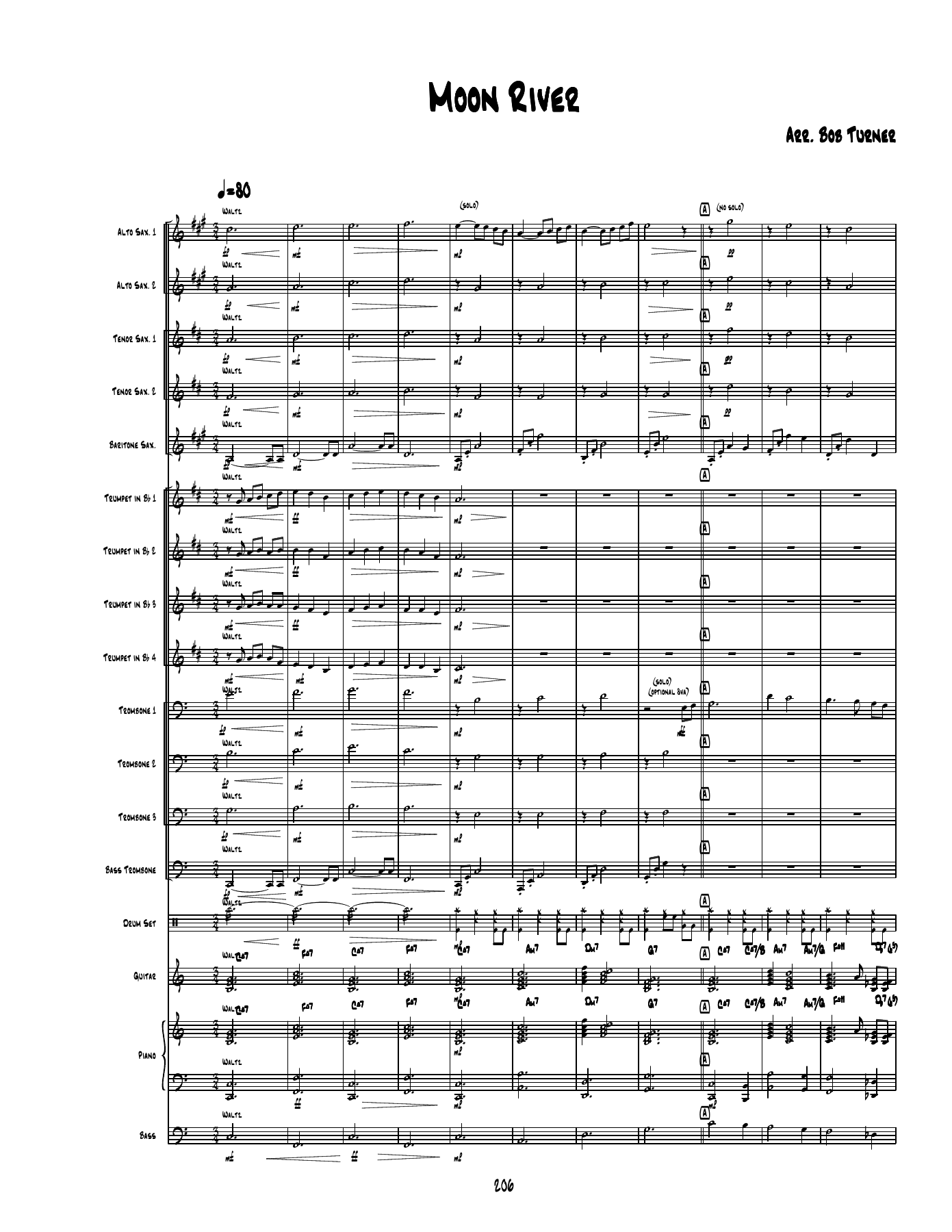 Moon River — sheet music preview