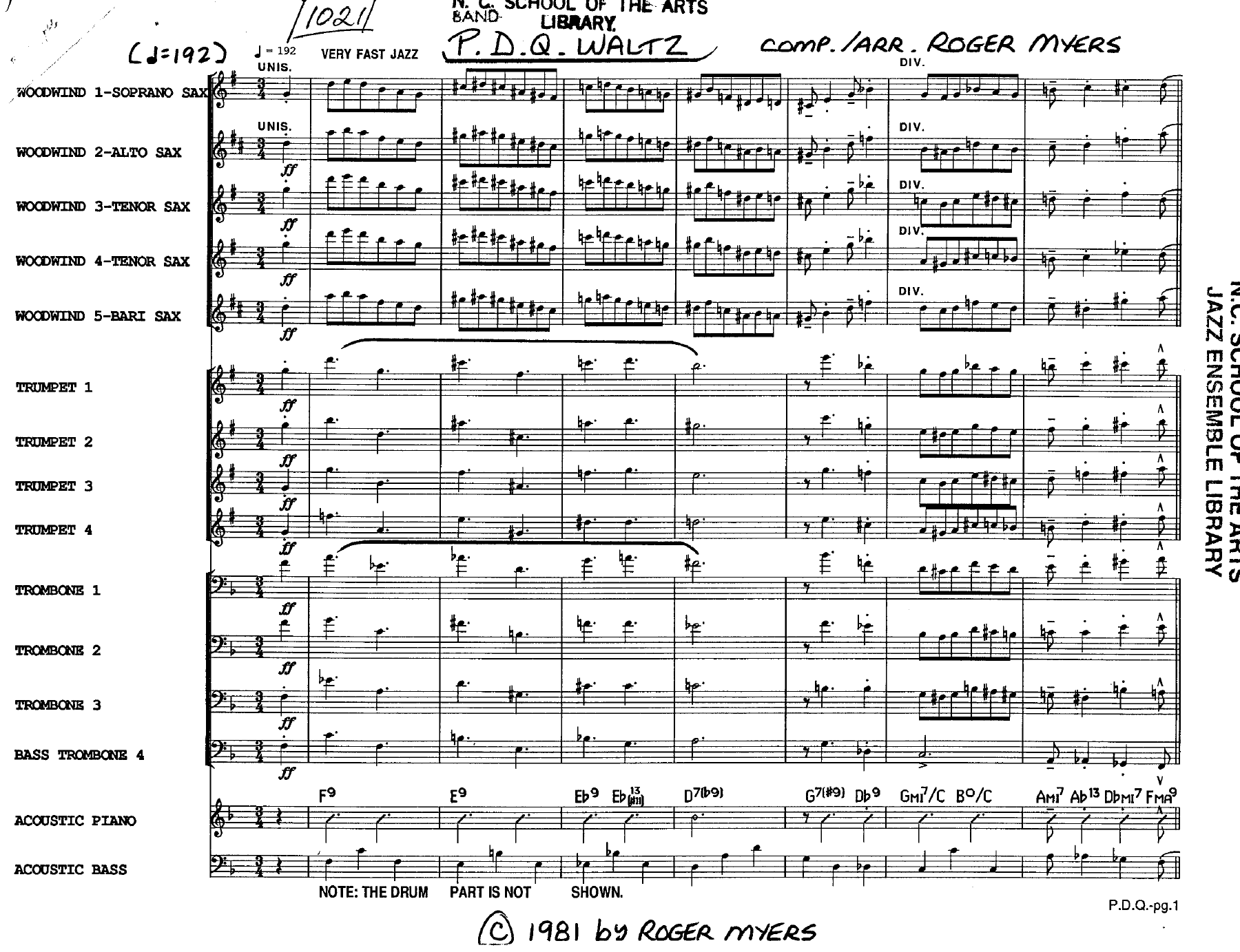 P.D.Q. Waltz — sheet music preview