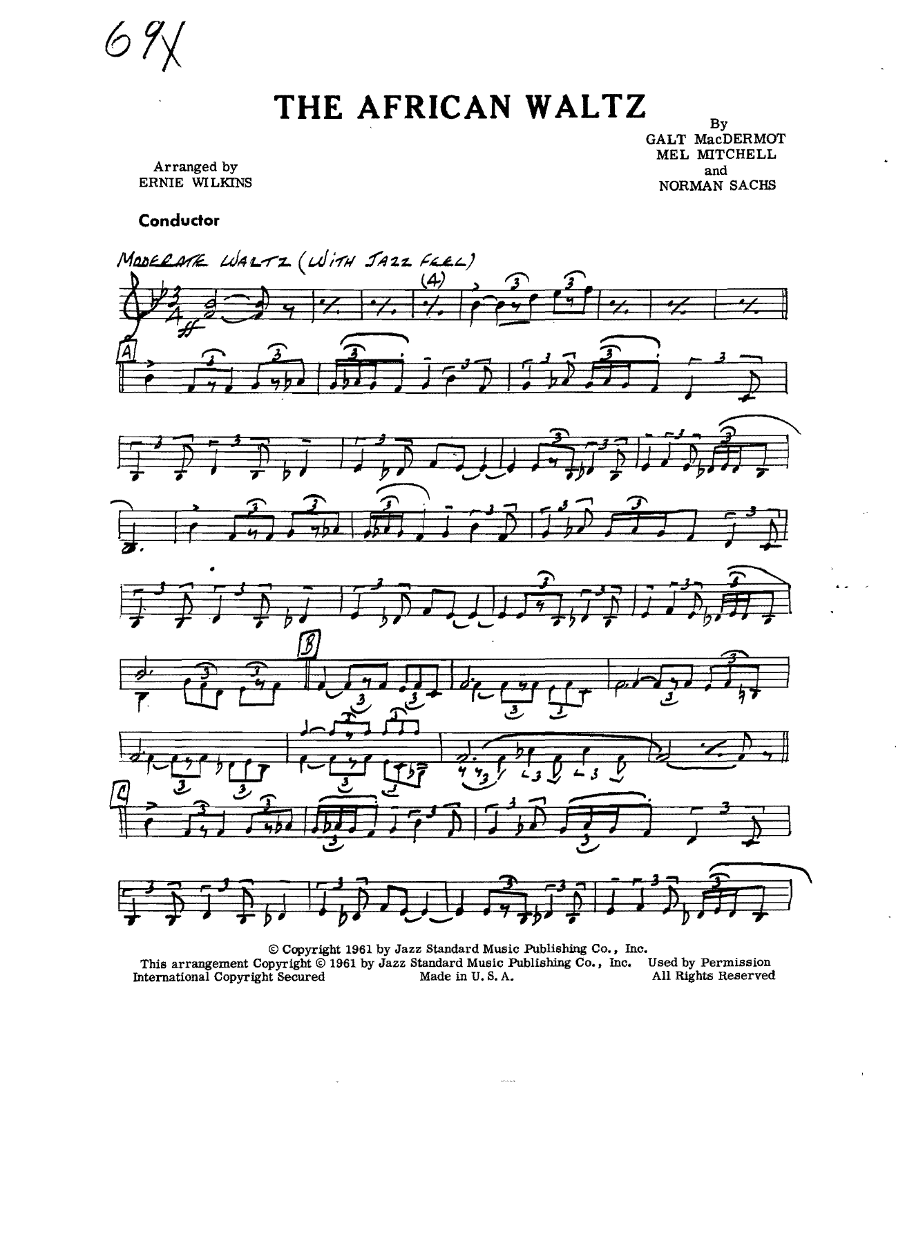 The African Waltz — sheet music preview