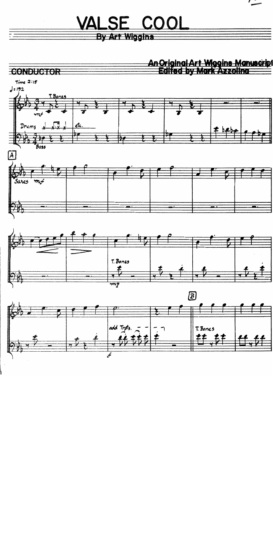 Valse Cool — sheet music preview