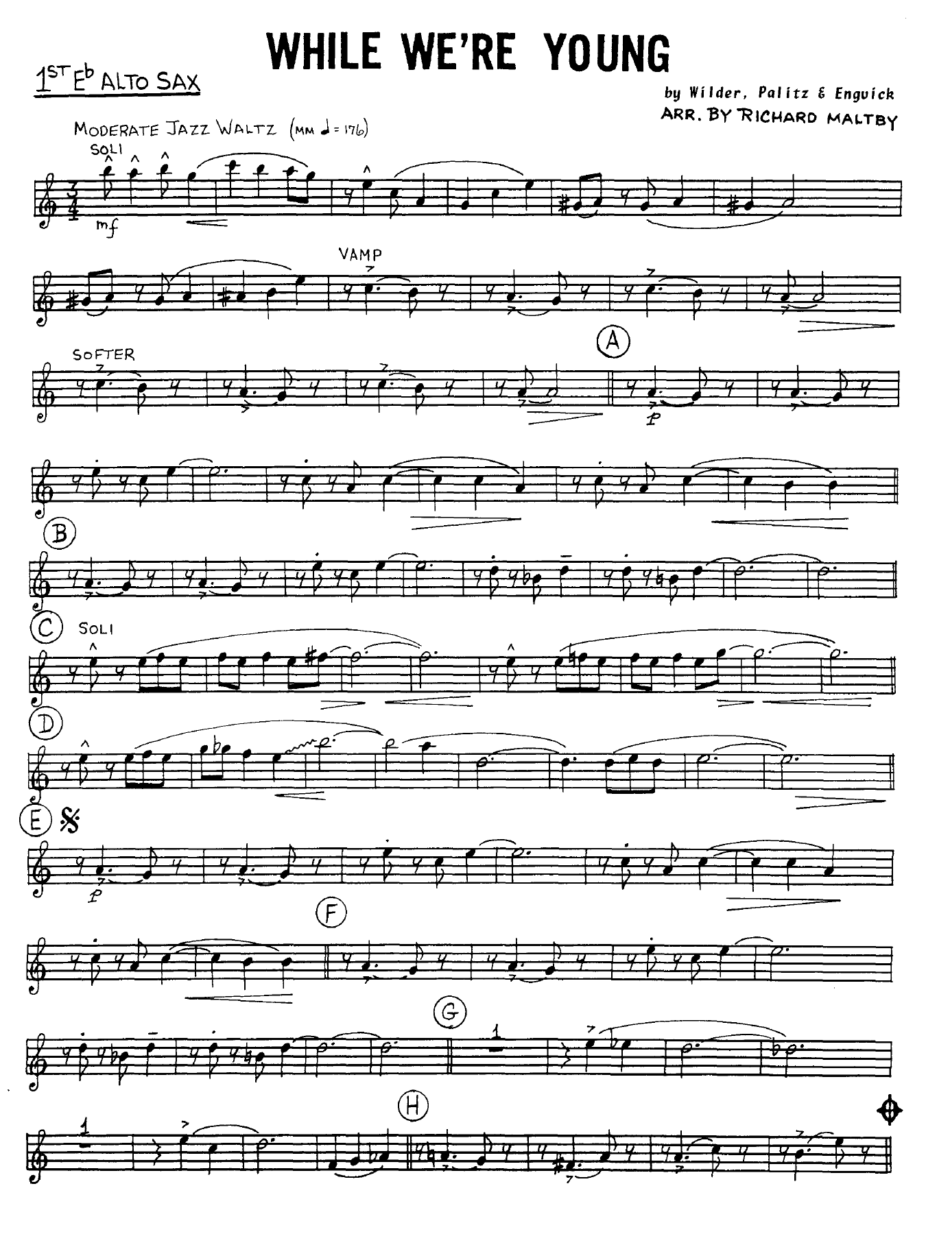 While We're Young — sheet music preview