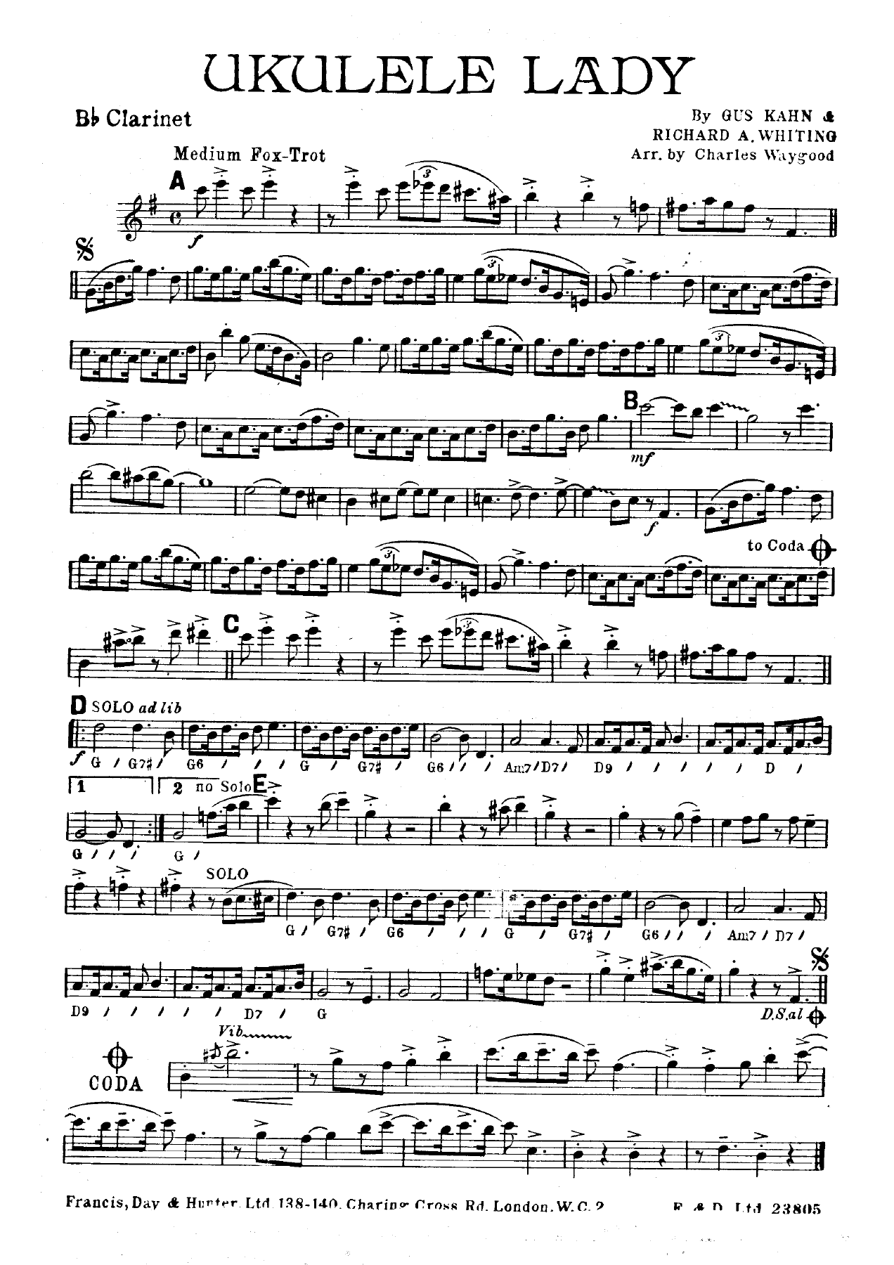 Ukulele Lady — sheet music preview