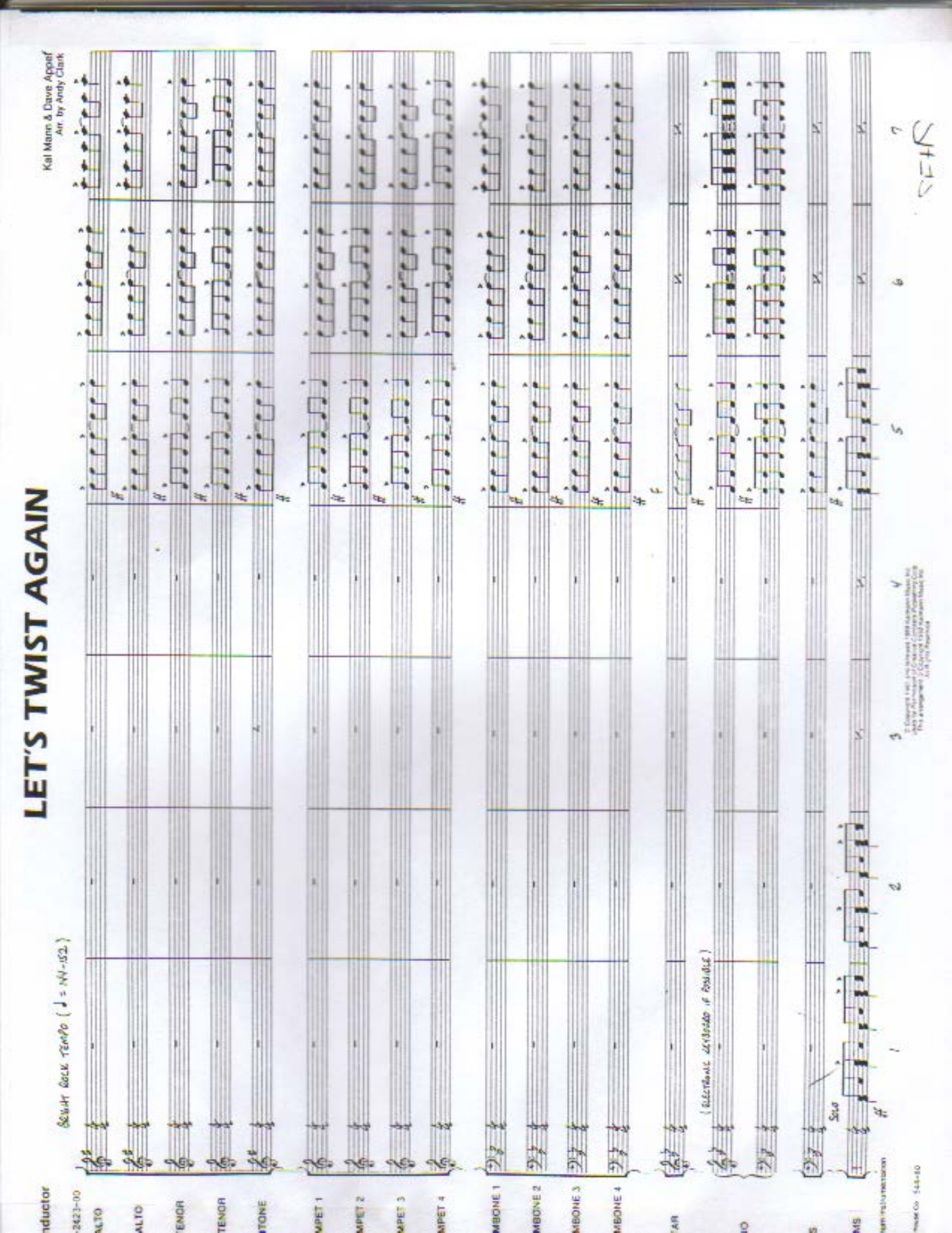 Let's Twist Again — sheet music preview