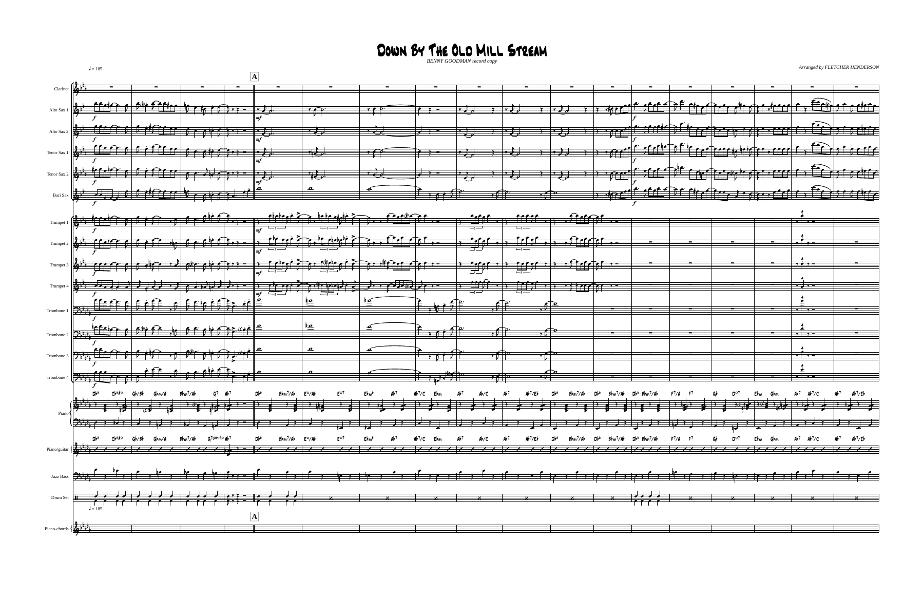 Down By The Old Mill Stream (F.Henderson) B.Goodman — sheet music preview
