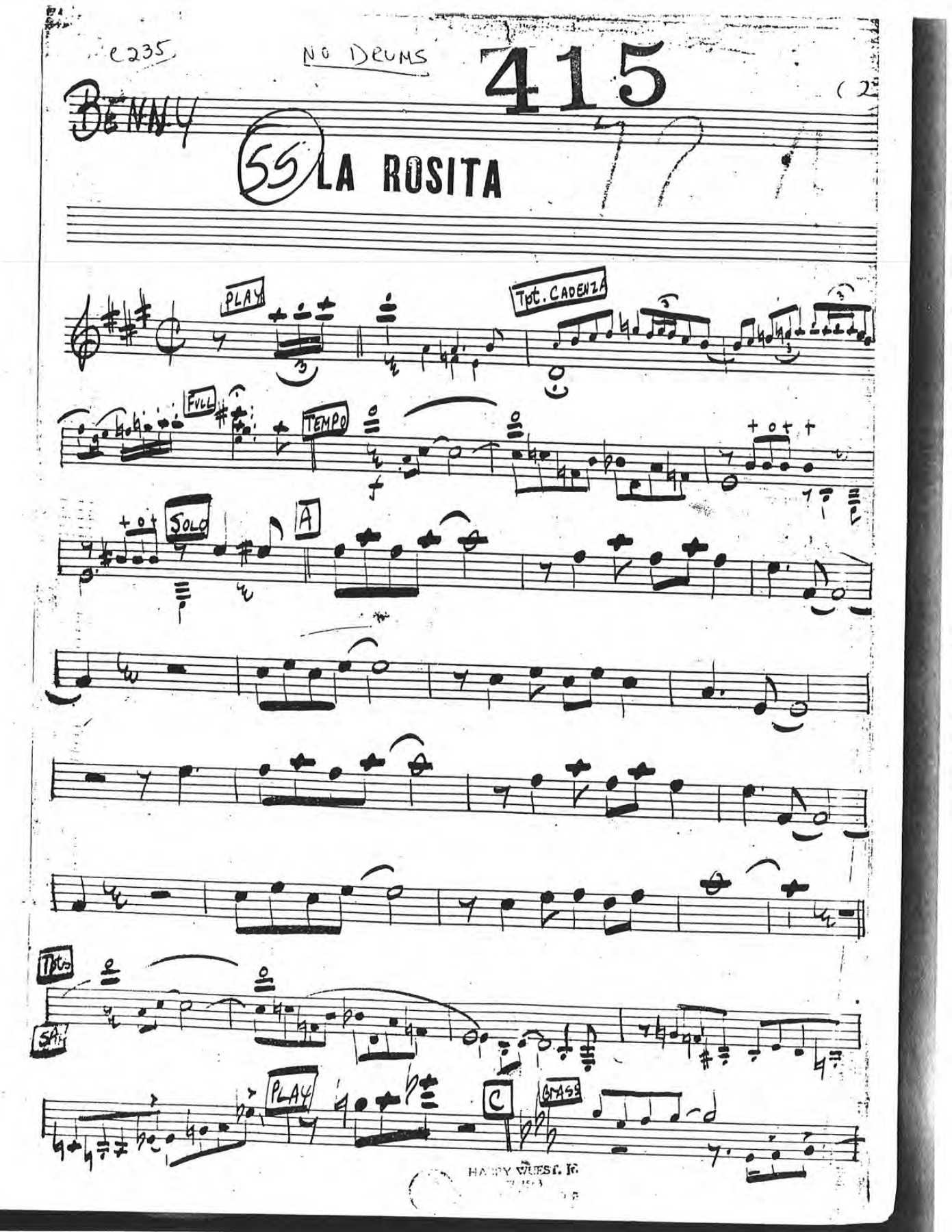 La Rosita — sheet music preview