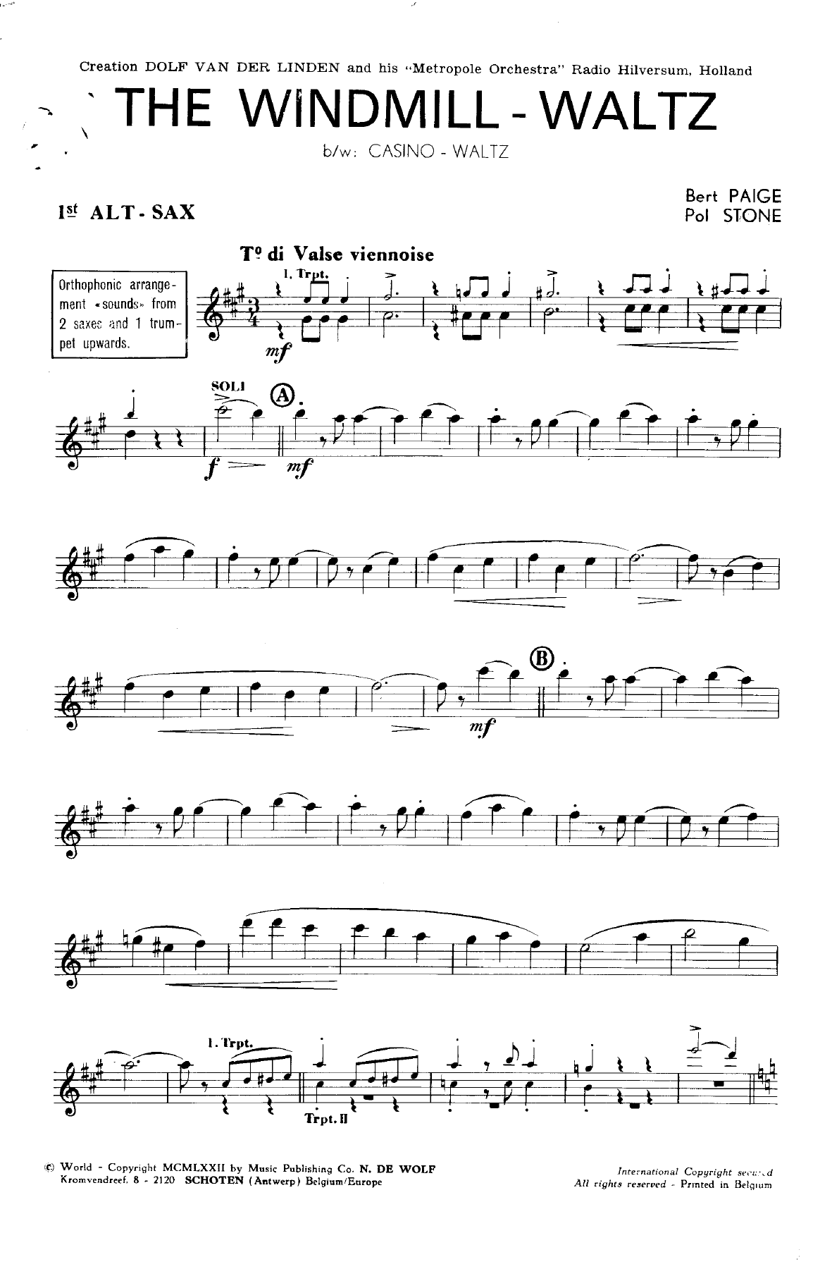 The Windmill Waltz (B.Page — sheet music preview
