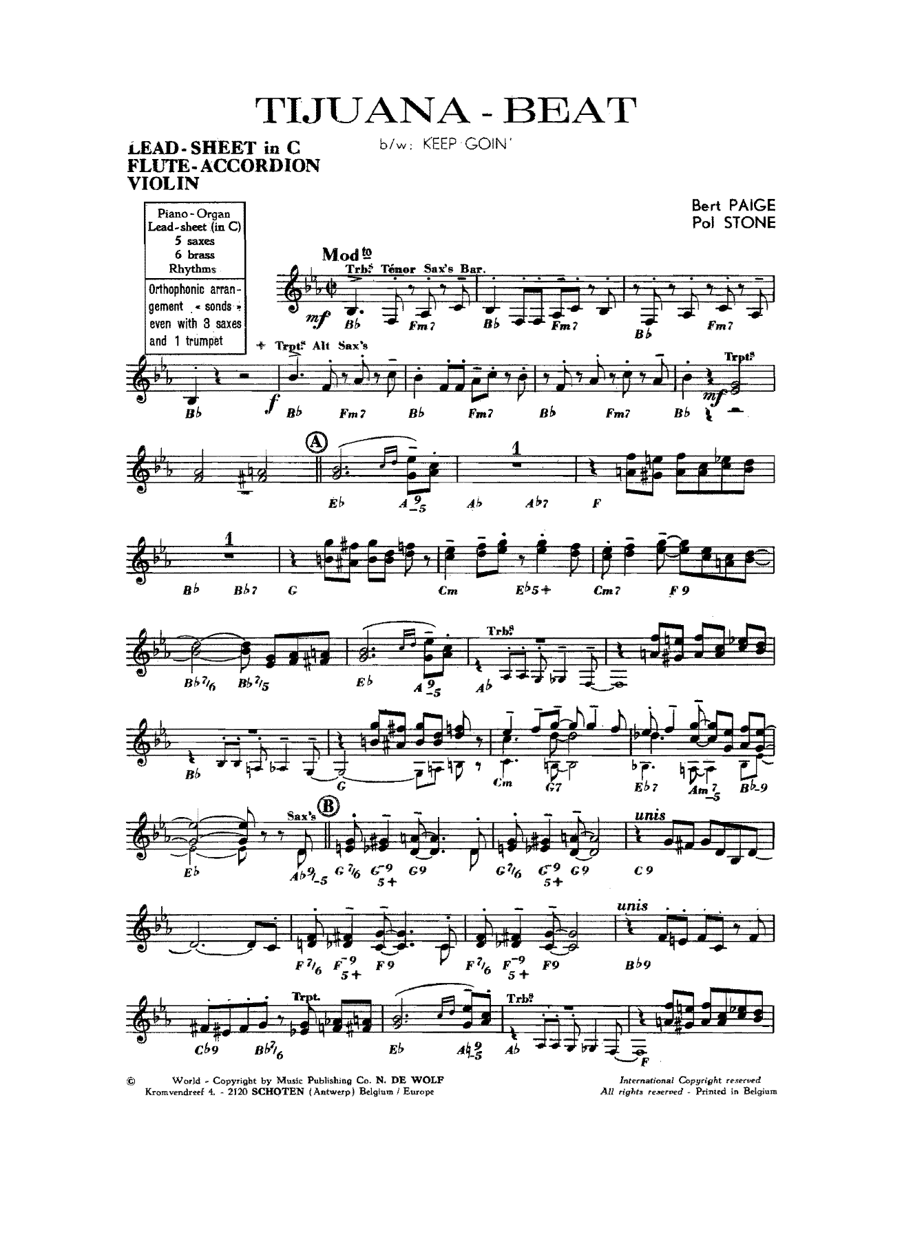 Tijuana-Beat — sheet music preview