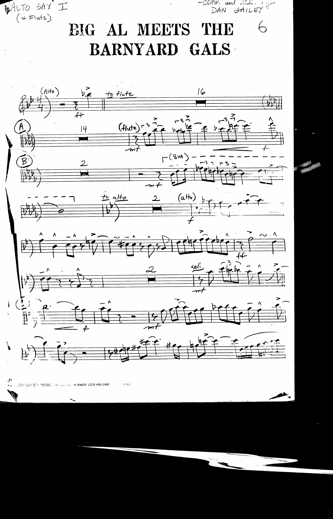 Big Al Meets The Barnyard Gals — sheet music preview