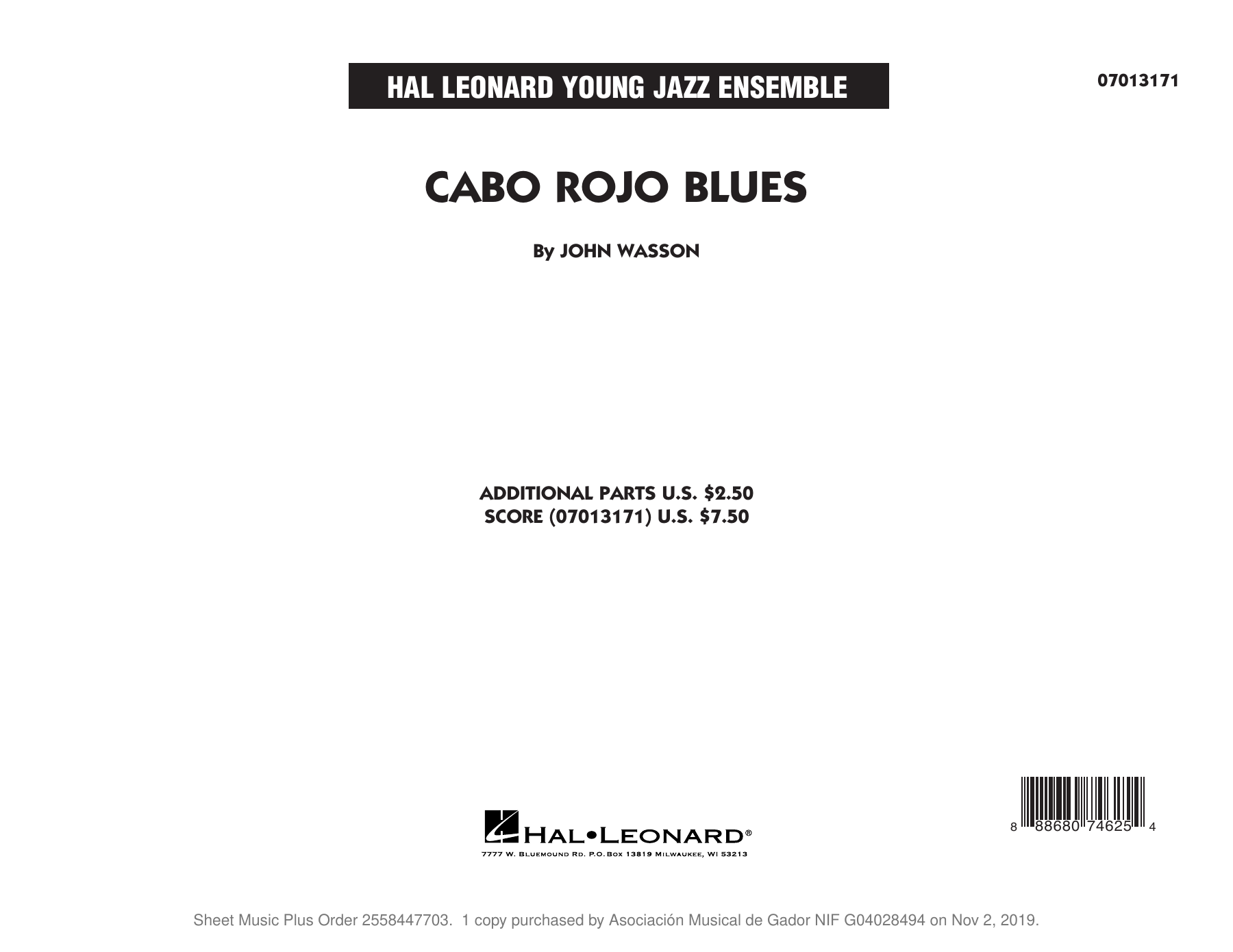 Cabo Rojo Blues — sheet music preview
