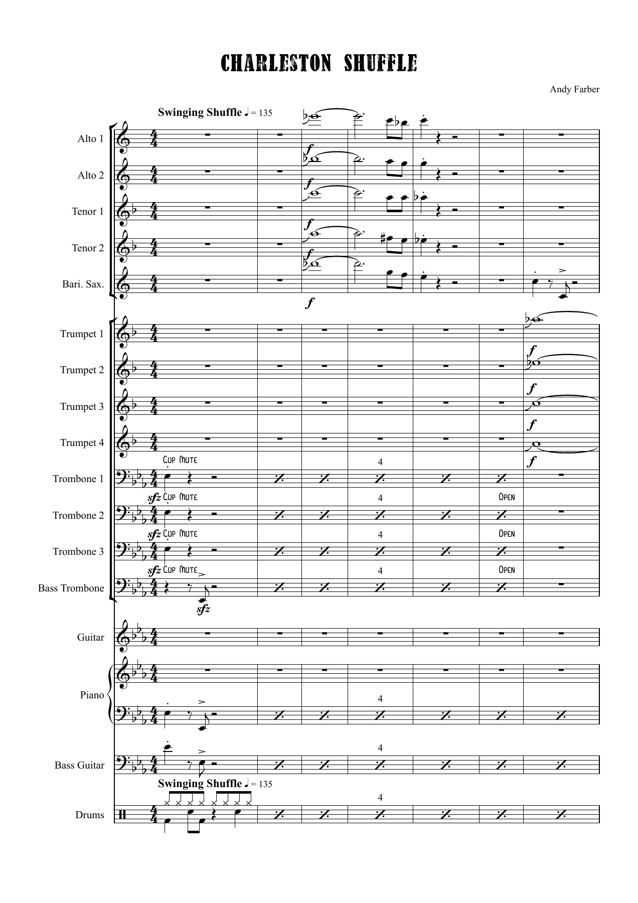Charleston Shuffle — sheet music preview