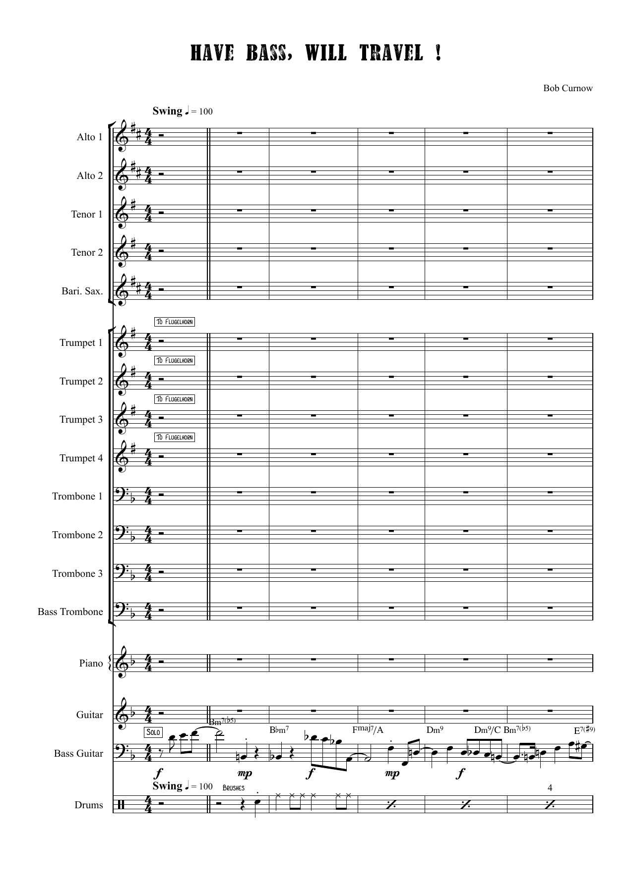 Have Bass, Will Travel — sheet music preview