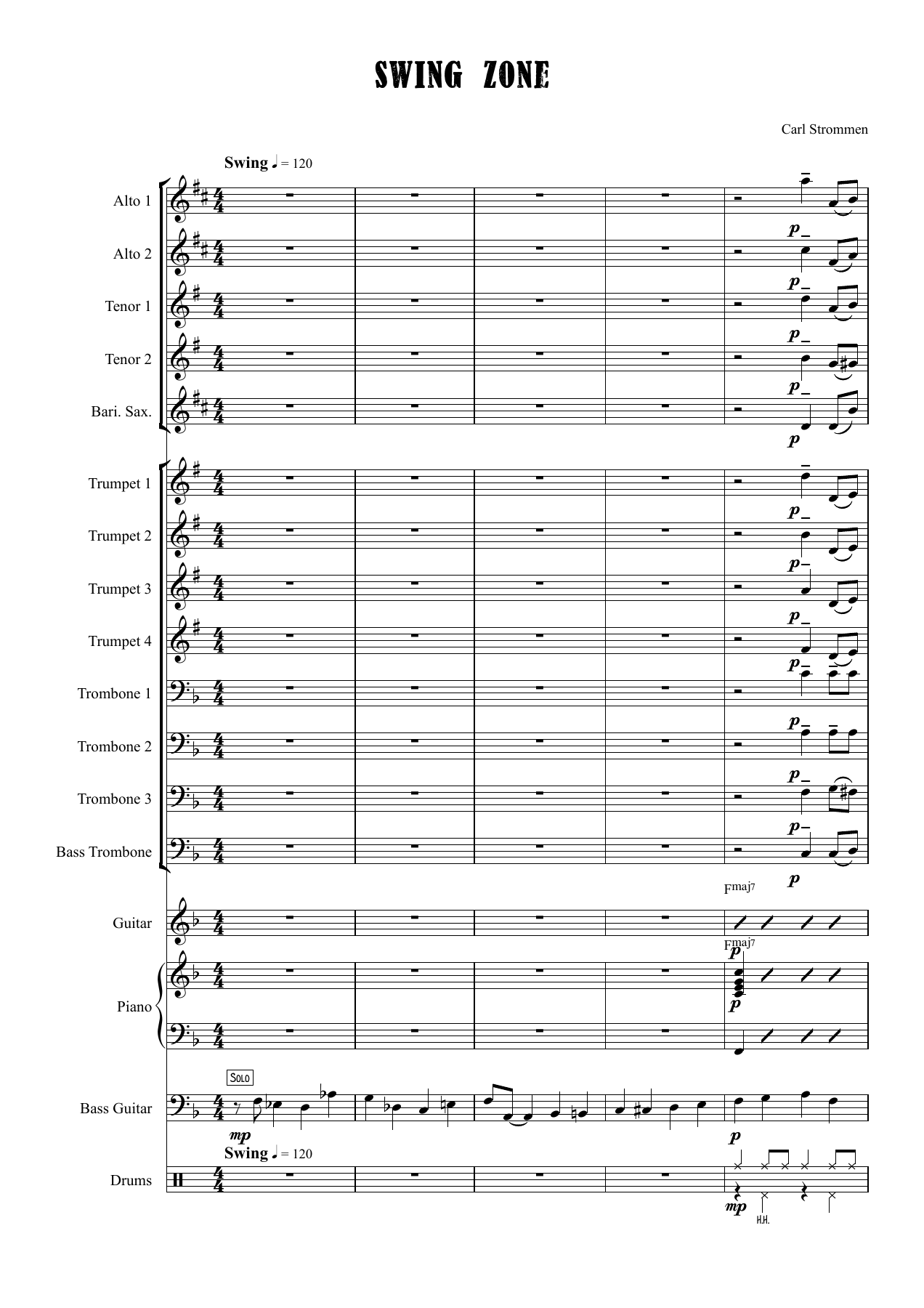 Swing Zone (C.Strommen) MP3 — sheet music preview