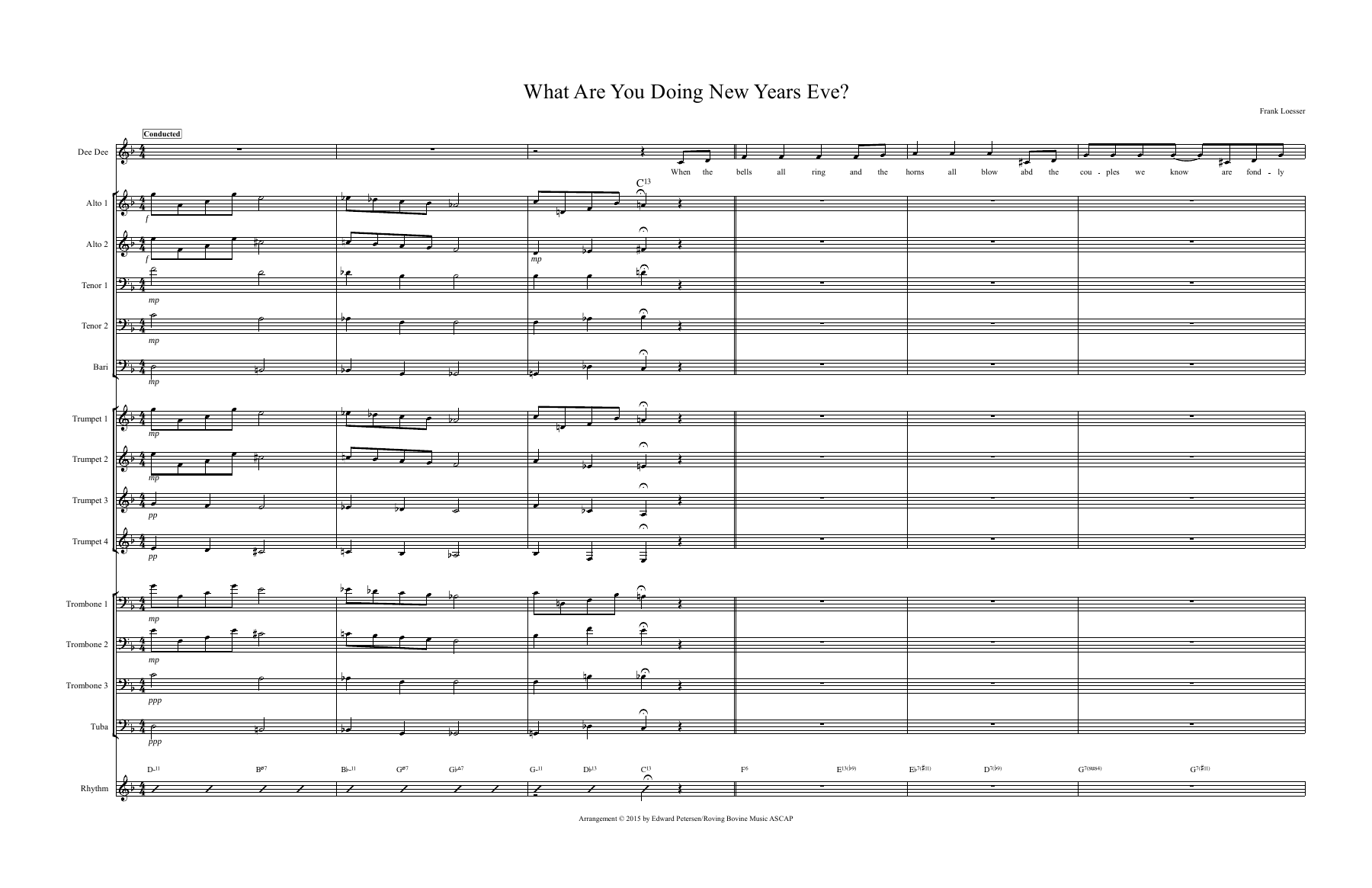 What Are You Doing New Years Eve (F.Loesser) Dee Dee — sheet music preview