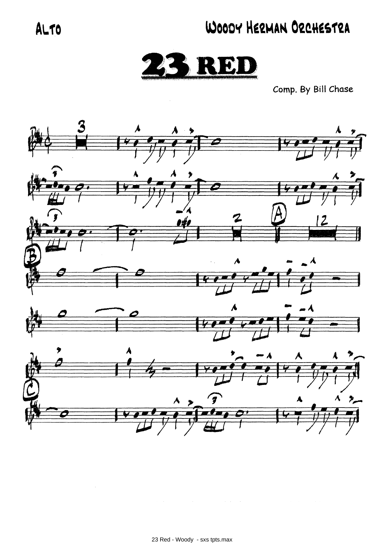 23 Red (B.Chase) MP3 — sheet music preview