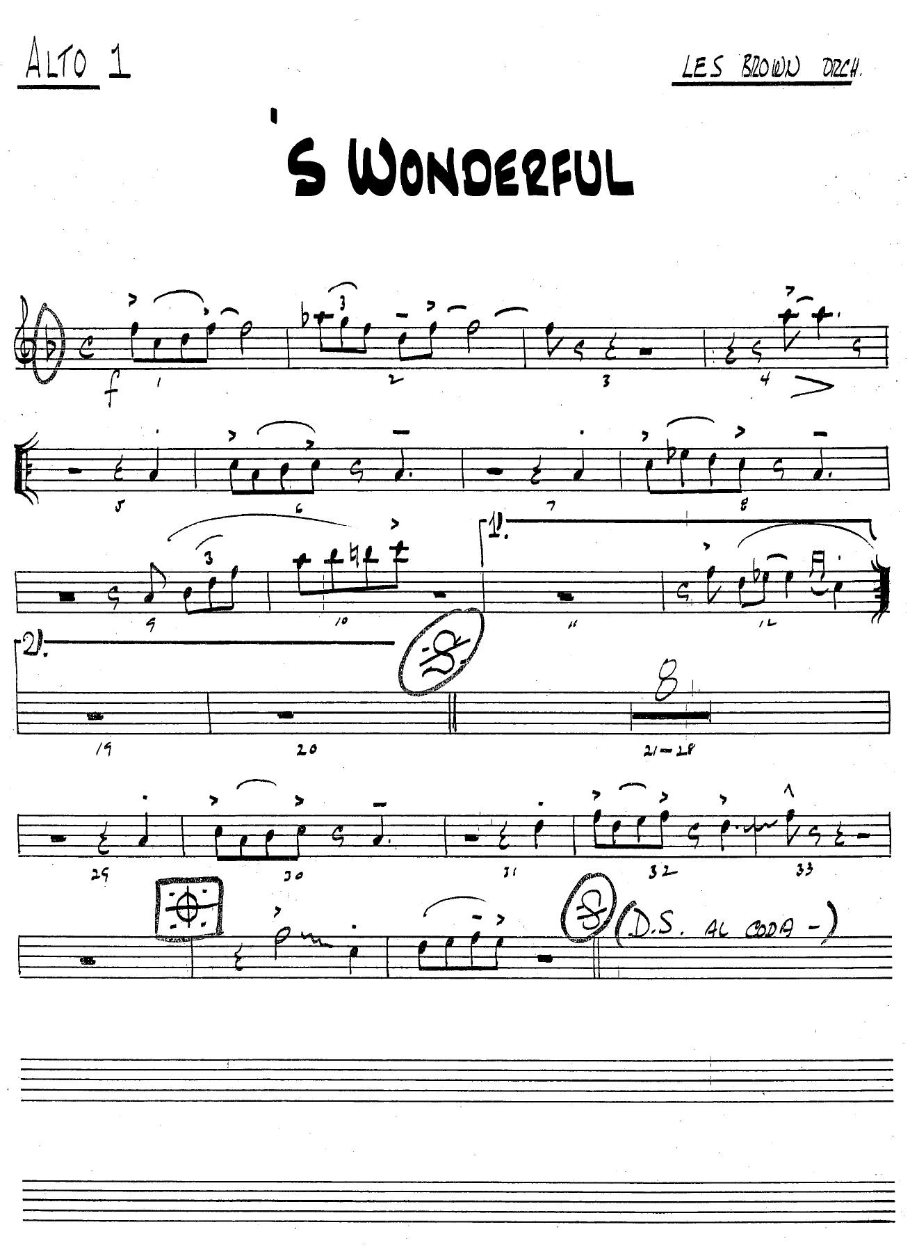 'S Wonderful (L.Brown) Voc. — sheet music preview