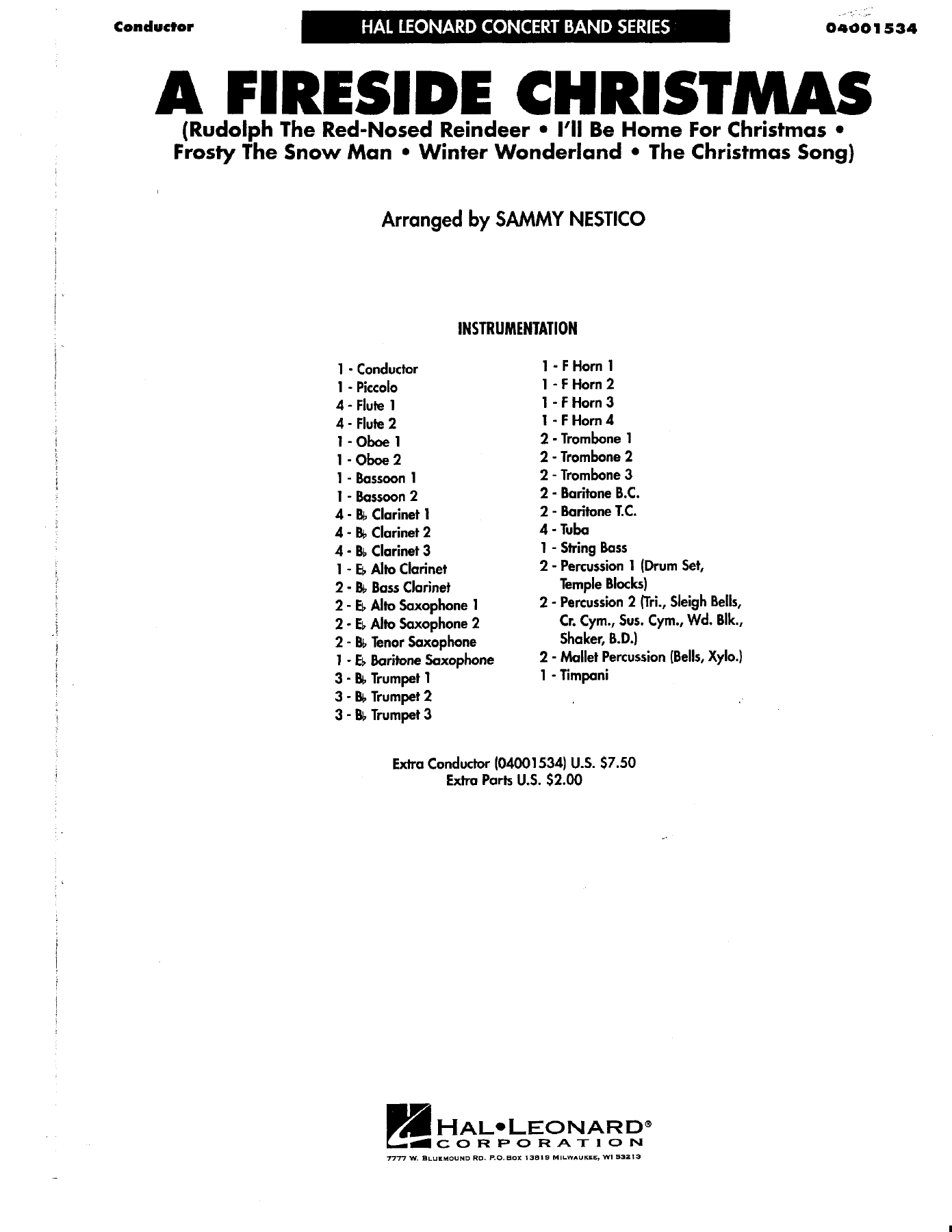 A Fireside Christmas — sheet music preview