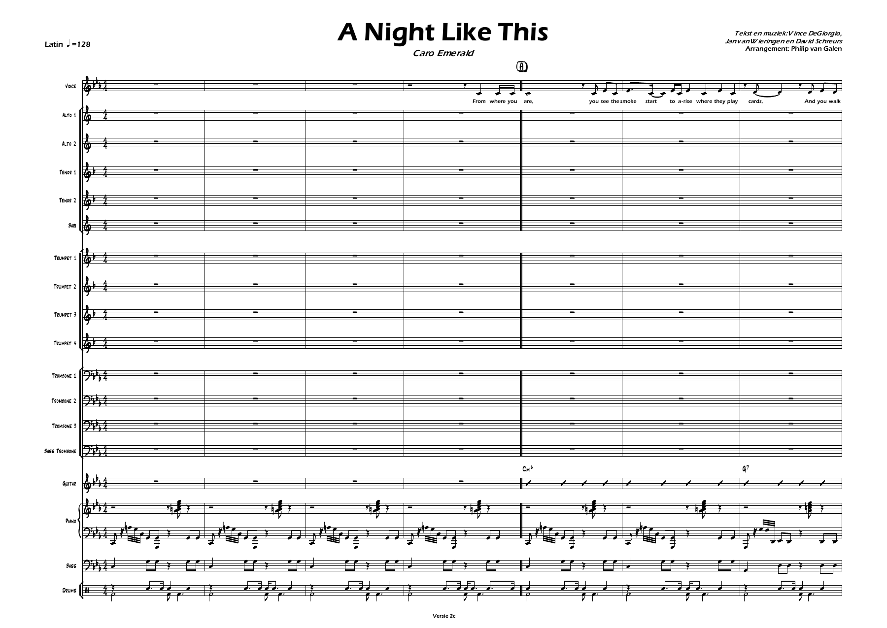 A Night Like This — sheet music preview
