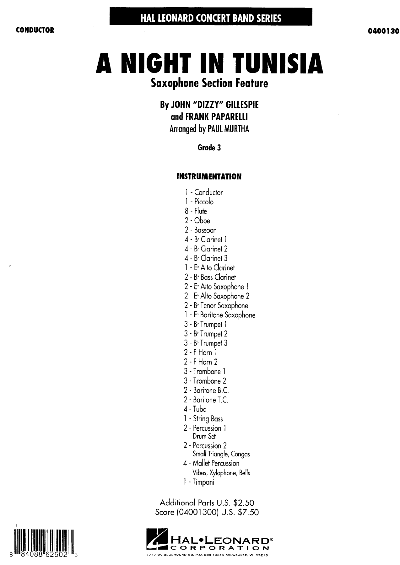 A Night In Tunisia — sheet music preview
