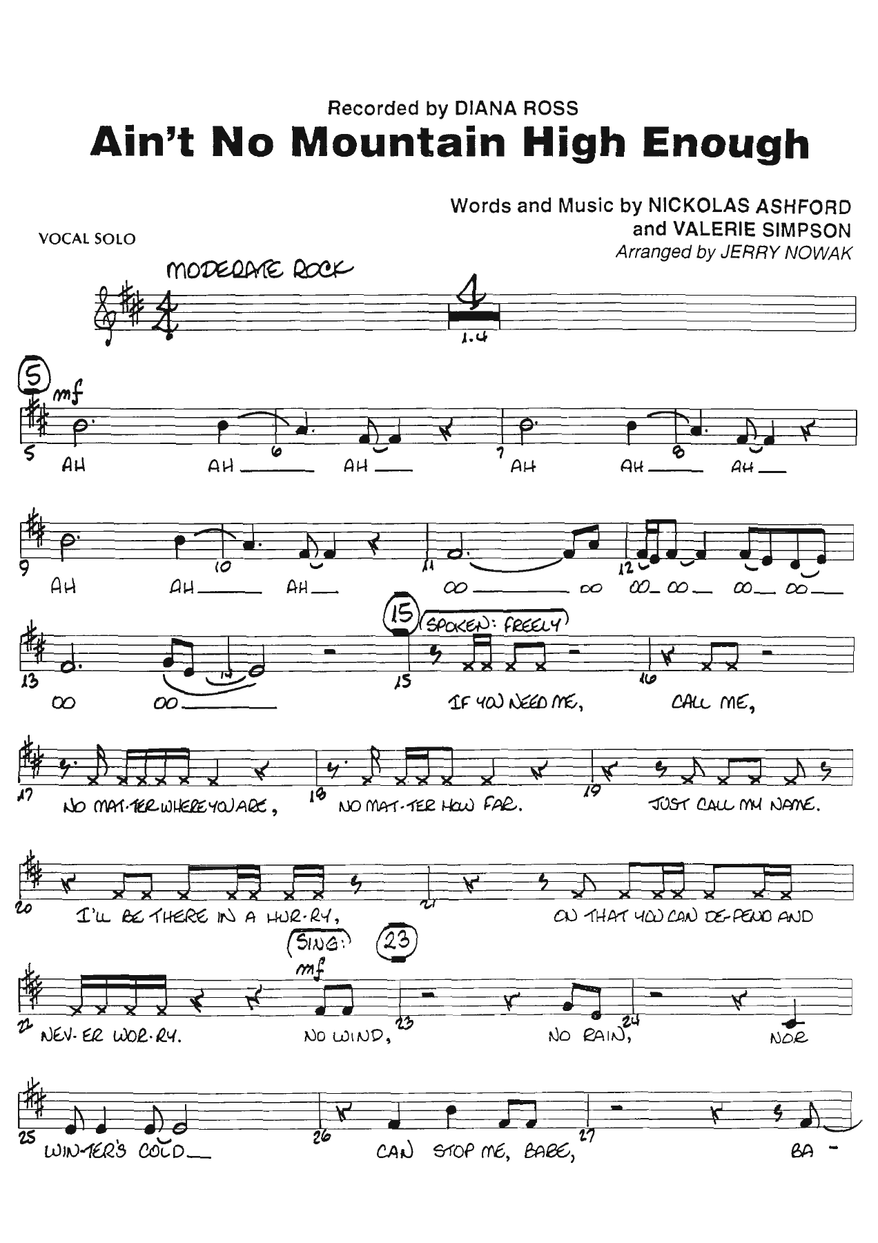 Ain't No Mountain High Enough - Philip van Galen — sheet music preview