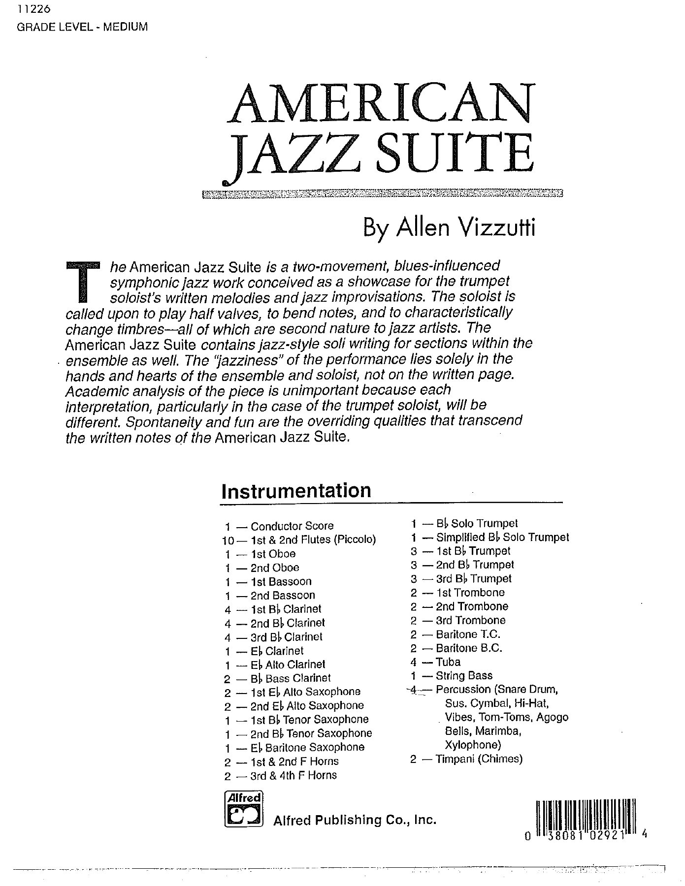 American Jazz Suite — sheet music preview
