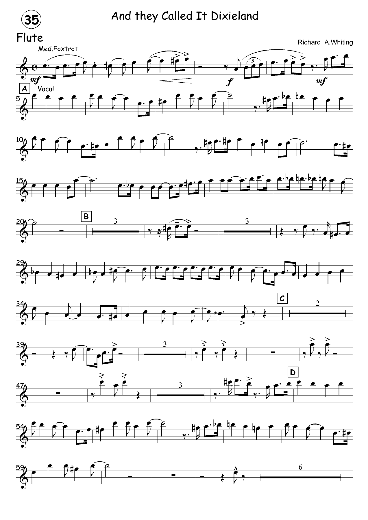 And They Called It Dixieland — sheet music preview