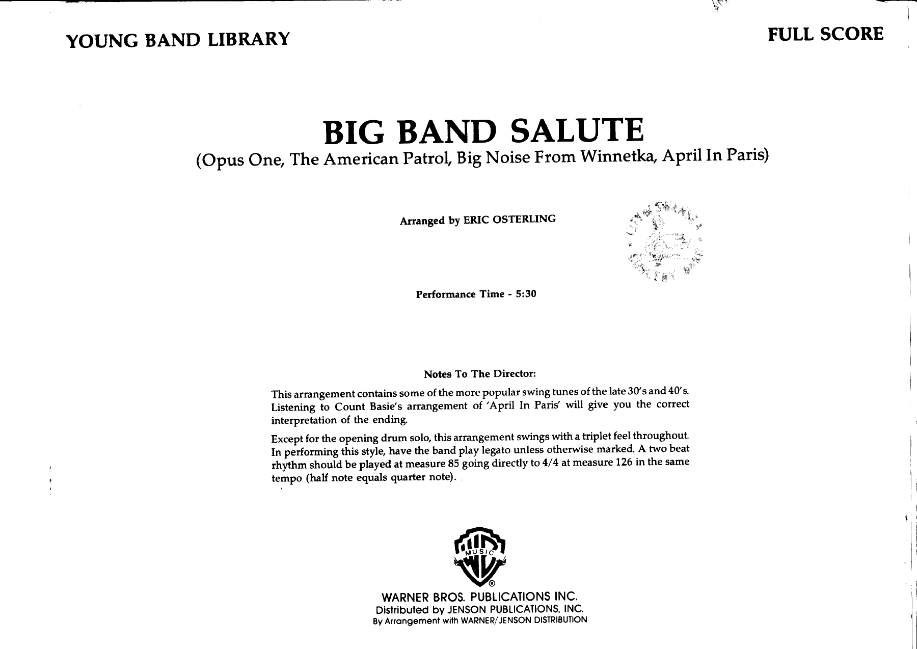 Big Band Salute — sheet music preview