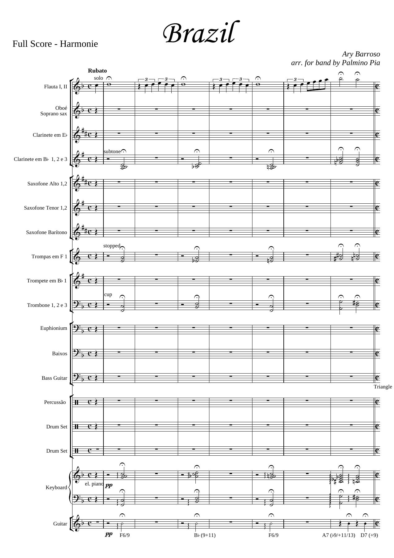 Brazil — sheet music preview