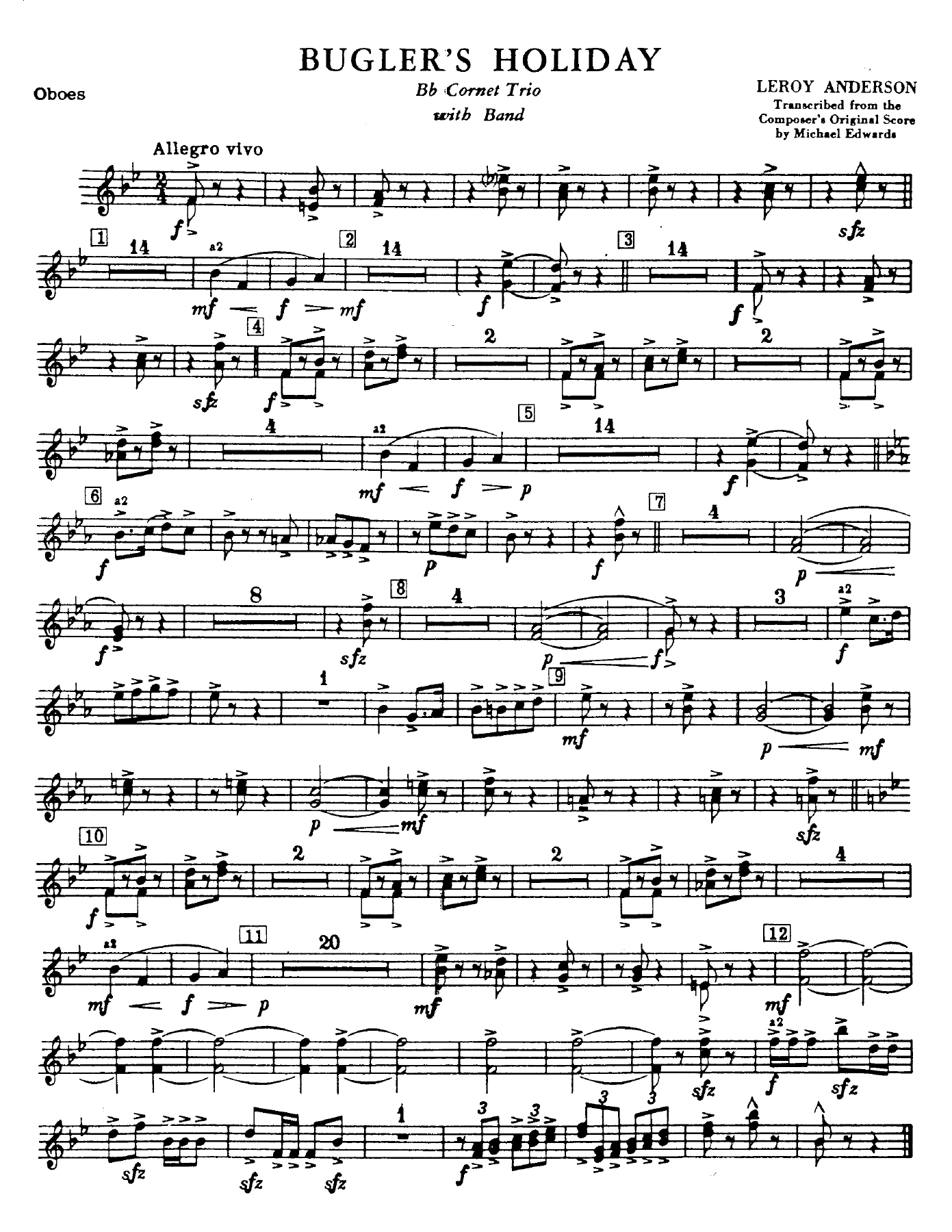 Bugler's Holiday — sheet music preview