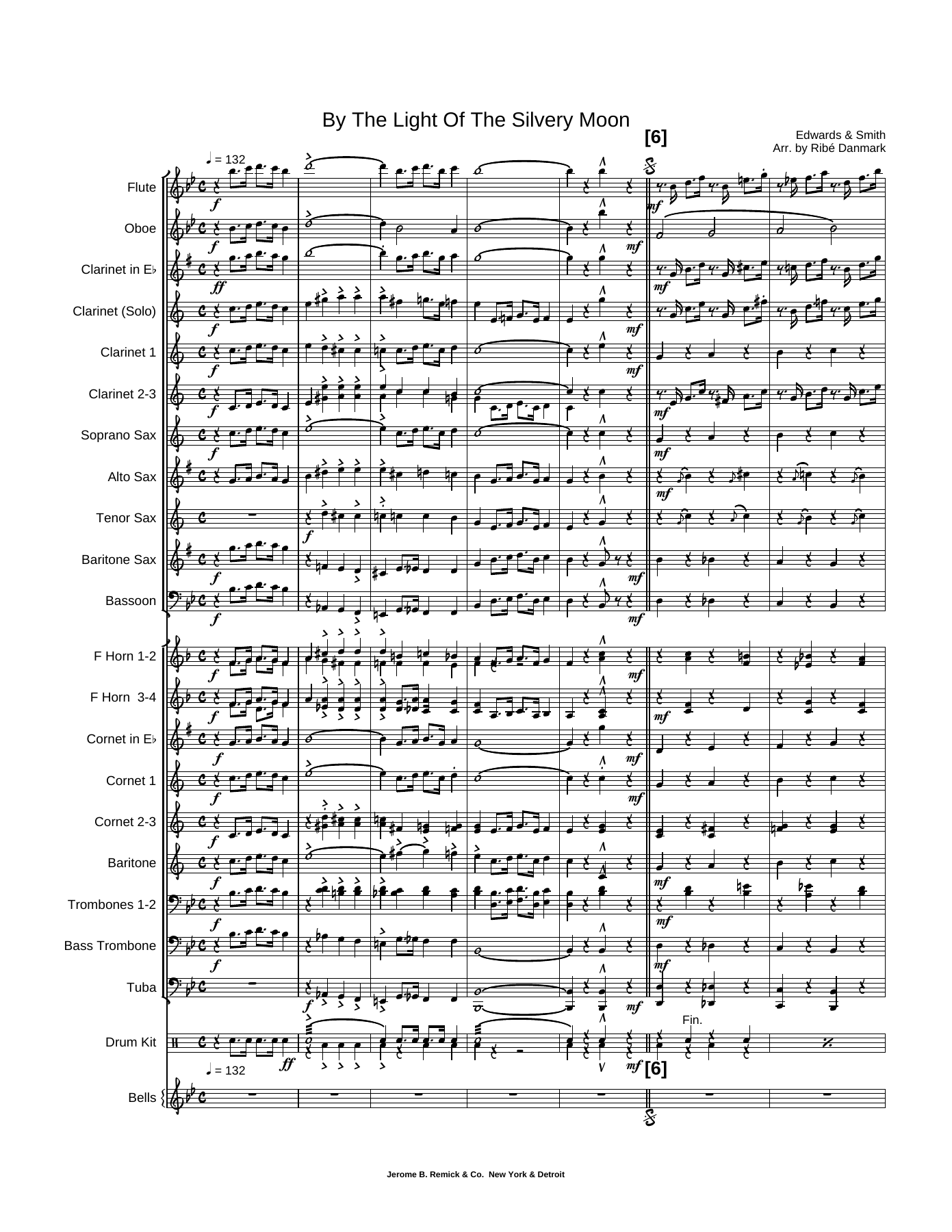 By The Light Of The Silvery Moon (Score & Parts) — sheet music preview